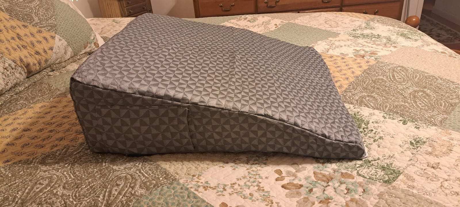 Wedge Pillow for Sleeping, 7.5 inch Memory Foam Bed Wedge Pillow | Provides Back, Neck and Leg Support with Elevated Sleep Position to Ease Pain & Pressure for Better Sleep and Snoring Relief customer photo 2