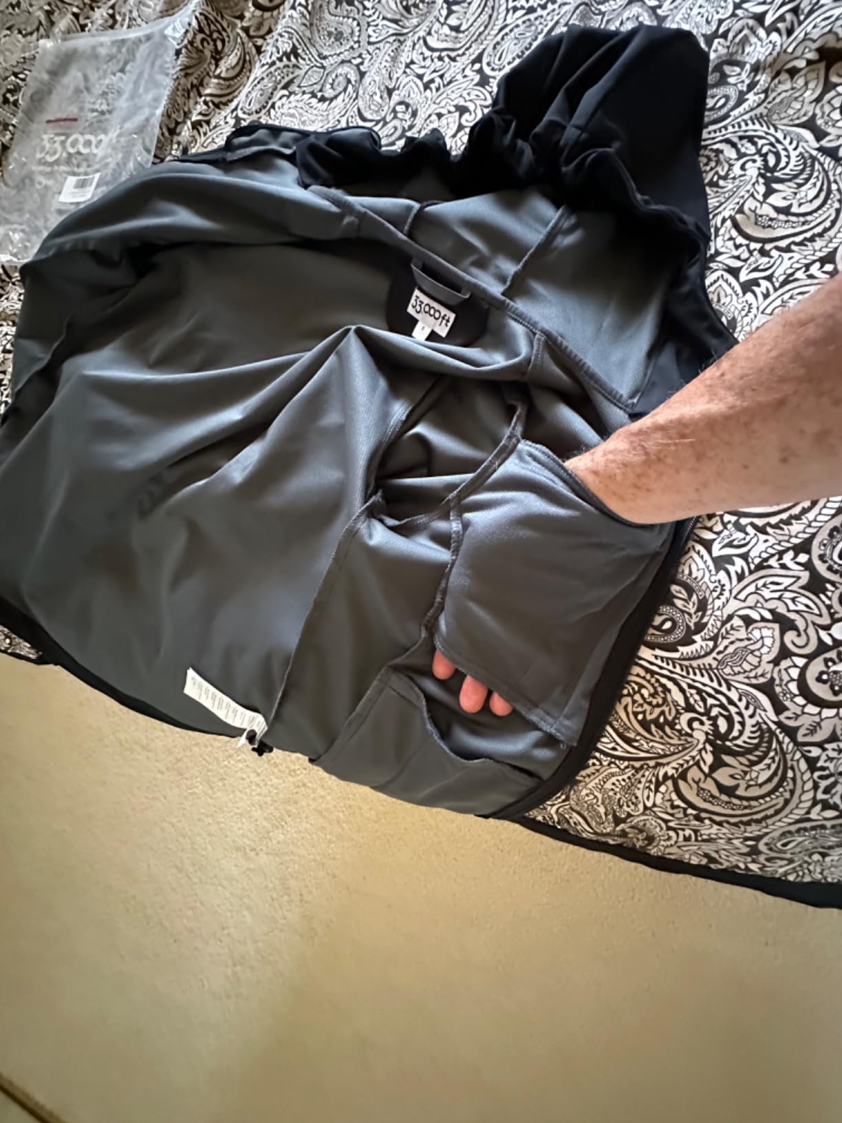 33,000ft Men's Softshell Jacket Hooded Waterproof Windbreaker Rain Jacket customer photo 2