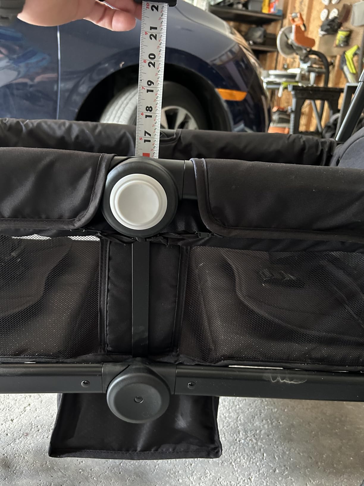 ELEMARA Foldable Wagon Stroller, Stroller Wagon for 2 Kids, Premium All Terrain Wagon for Kids with Removable Canopy, Adjustable Push/Pull Handle, Harnesses, Large Storage Bag, Black customer photo 2