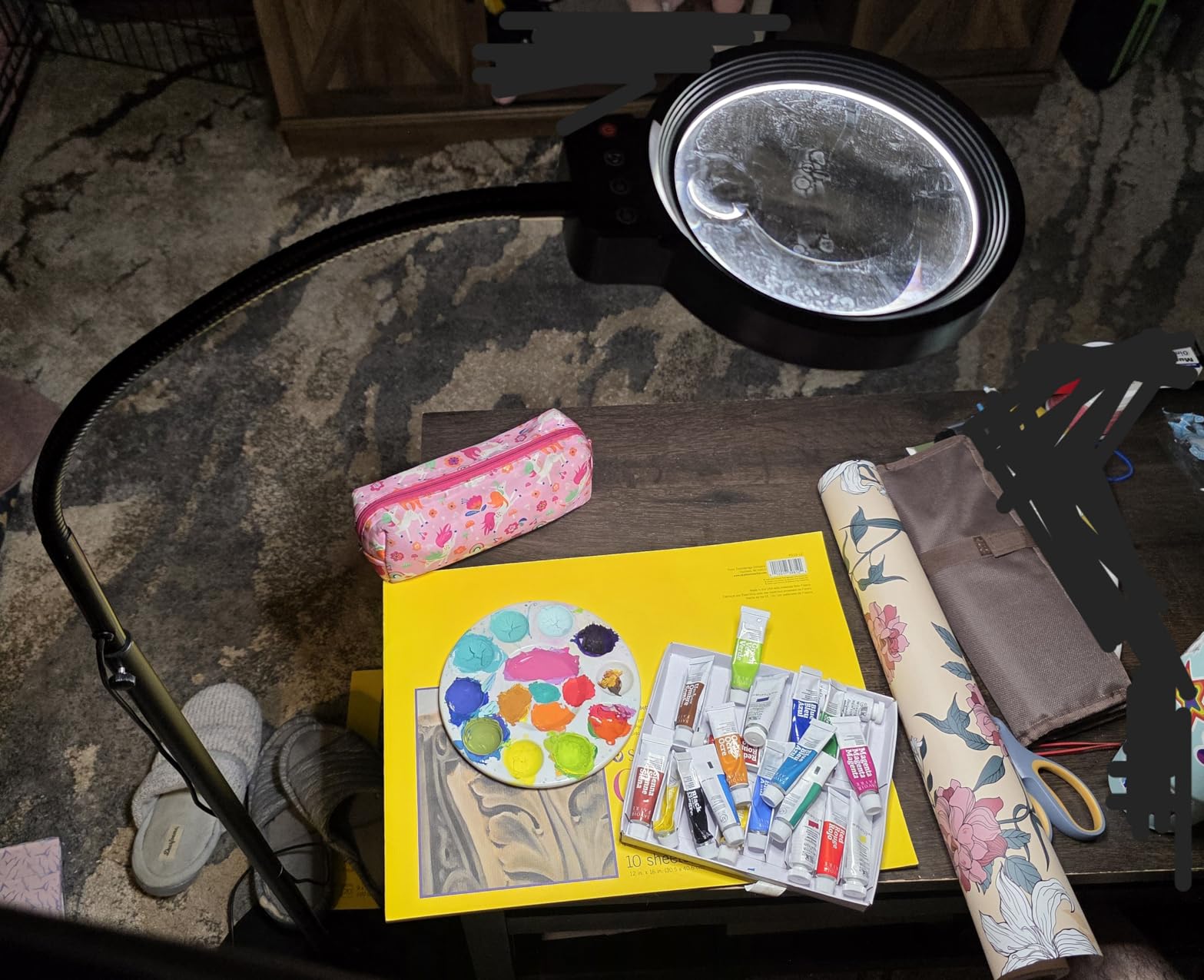 30X 10X Large Floor Magnifying Glass with Light and Stand customer photo 1
