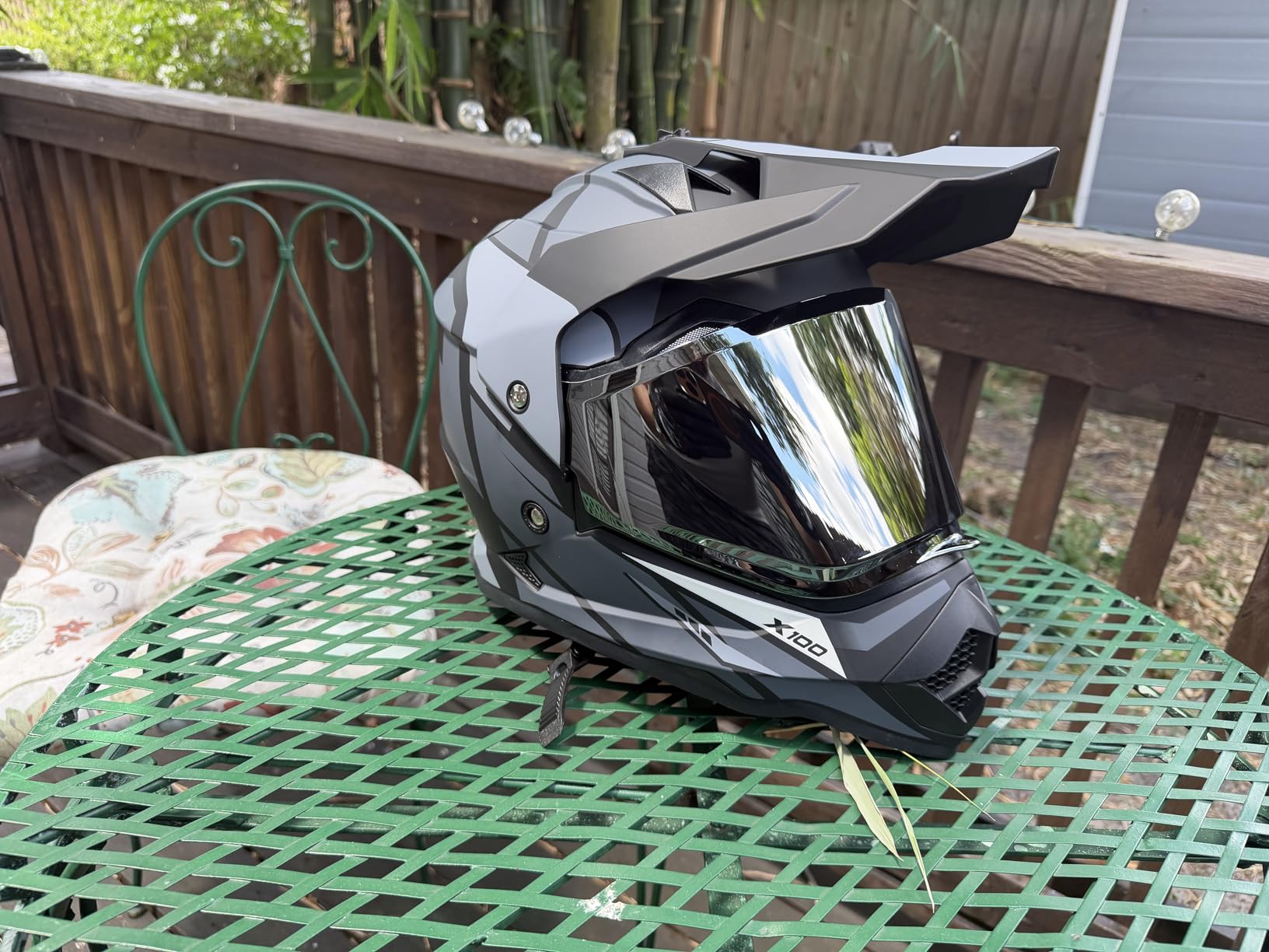 Orthrus Dual Sport Adventure Motorcycle Helmet DOT Certified for Adults, UV Protected Dual Visor & Intercom Slot, ATV UTV Dirt Bike Snowmobile Off Road Helmets customer photo 1