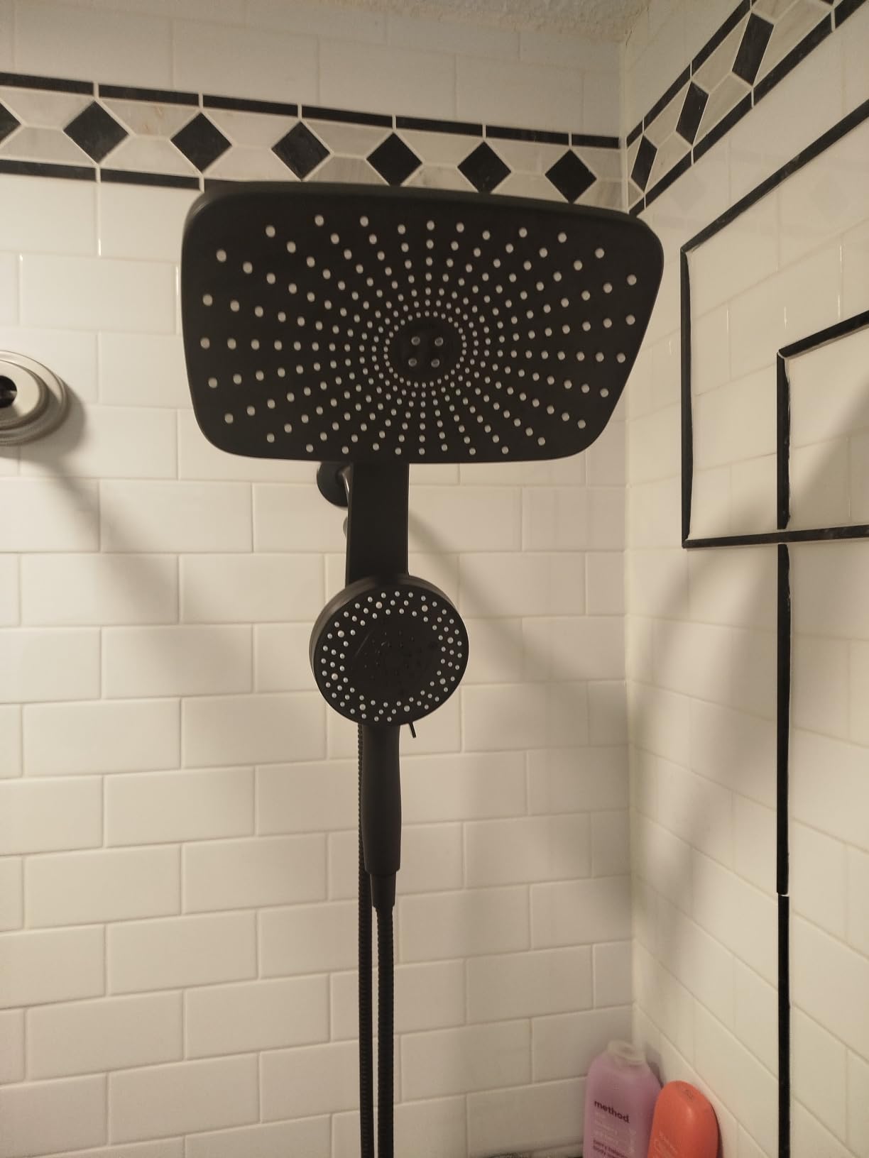 Rain Shower Head with Handheld Showerhead, Black 1.75GPM 460311 customer photo 2