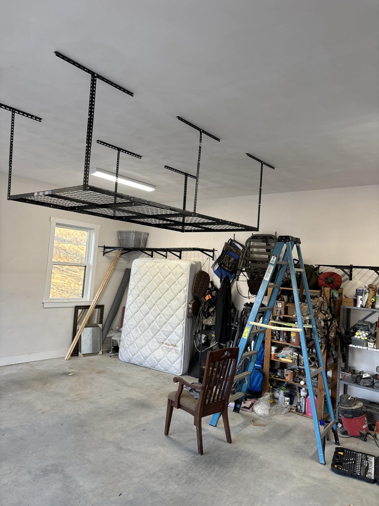 Jusgym 4 Pack Wall Mounted Garage Shelving, 2x3ft, 1400lbs Integrated Grid customer photo 2