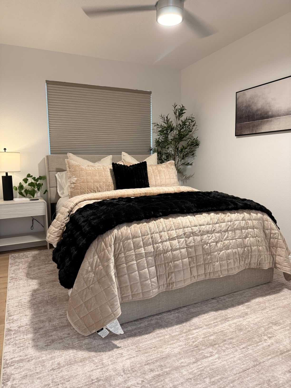 BEDELITE Velvet Quilt Set King Size, Luxury Velvet Comforter Bedding customer photo 2