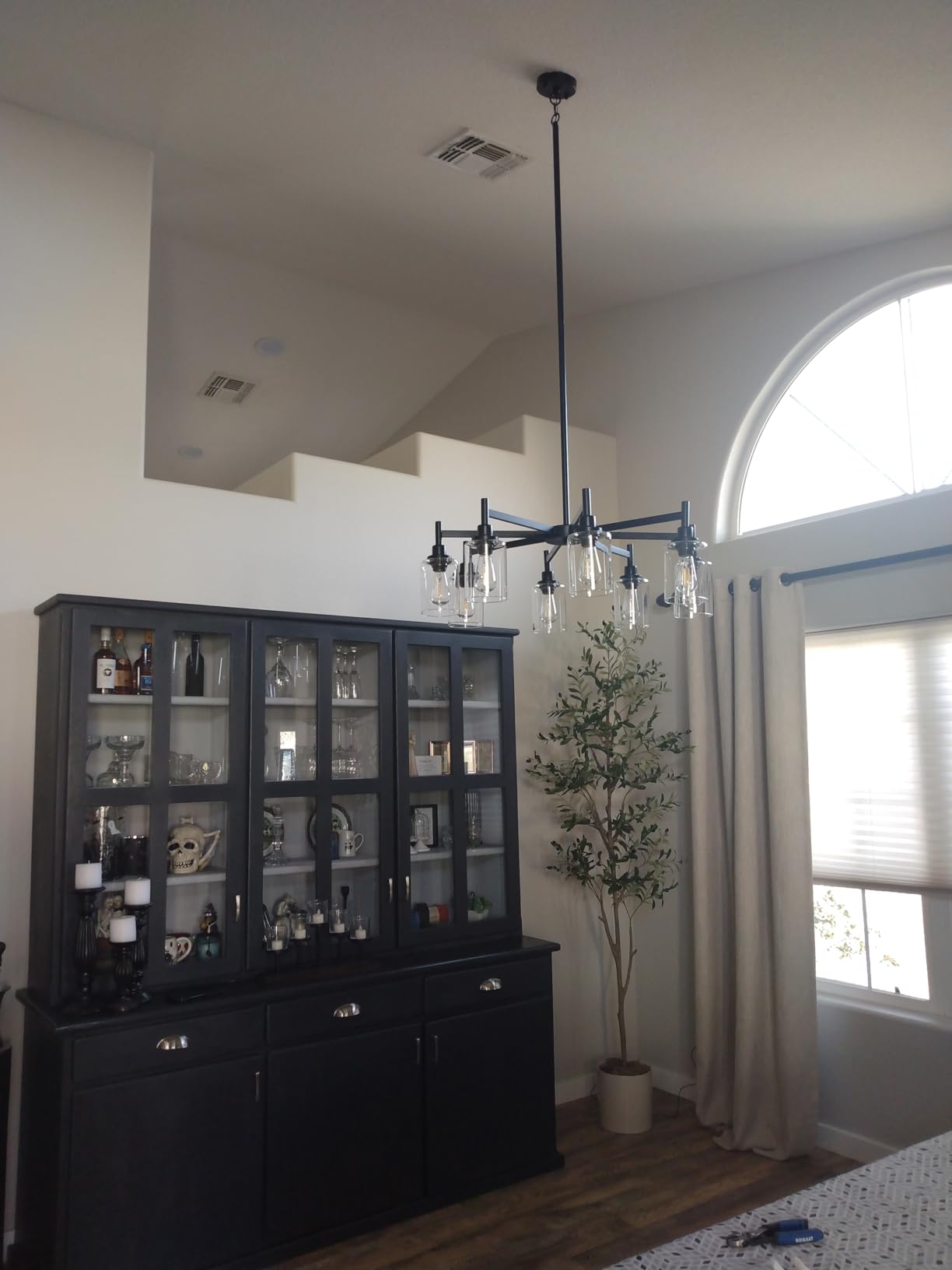 Black Farmhouse Chandeliers for Dining Room Light Fixtures Over Table customer photo 2