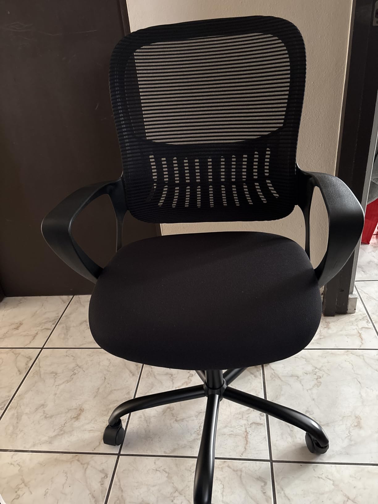 NEO CHAIR Home Office Desk Chair Ergonomic Mesh with Lumbar Support, Black | Comfortable Mesh Support, Adjustable Height, 360° Swivel and Smooth Casters Designed for Long Hours of Work or Study customer photo 1