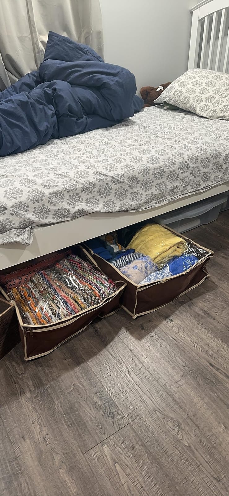 ZOBER Under Bed Storage Bags, Underbed Storage Containers, Gray, 90L 4-Pack customer photo 2