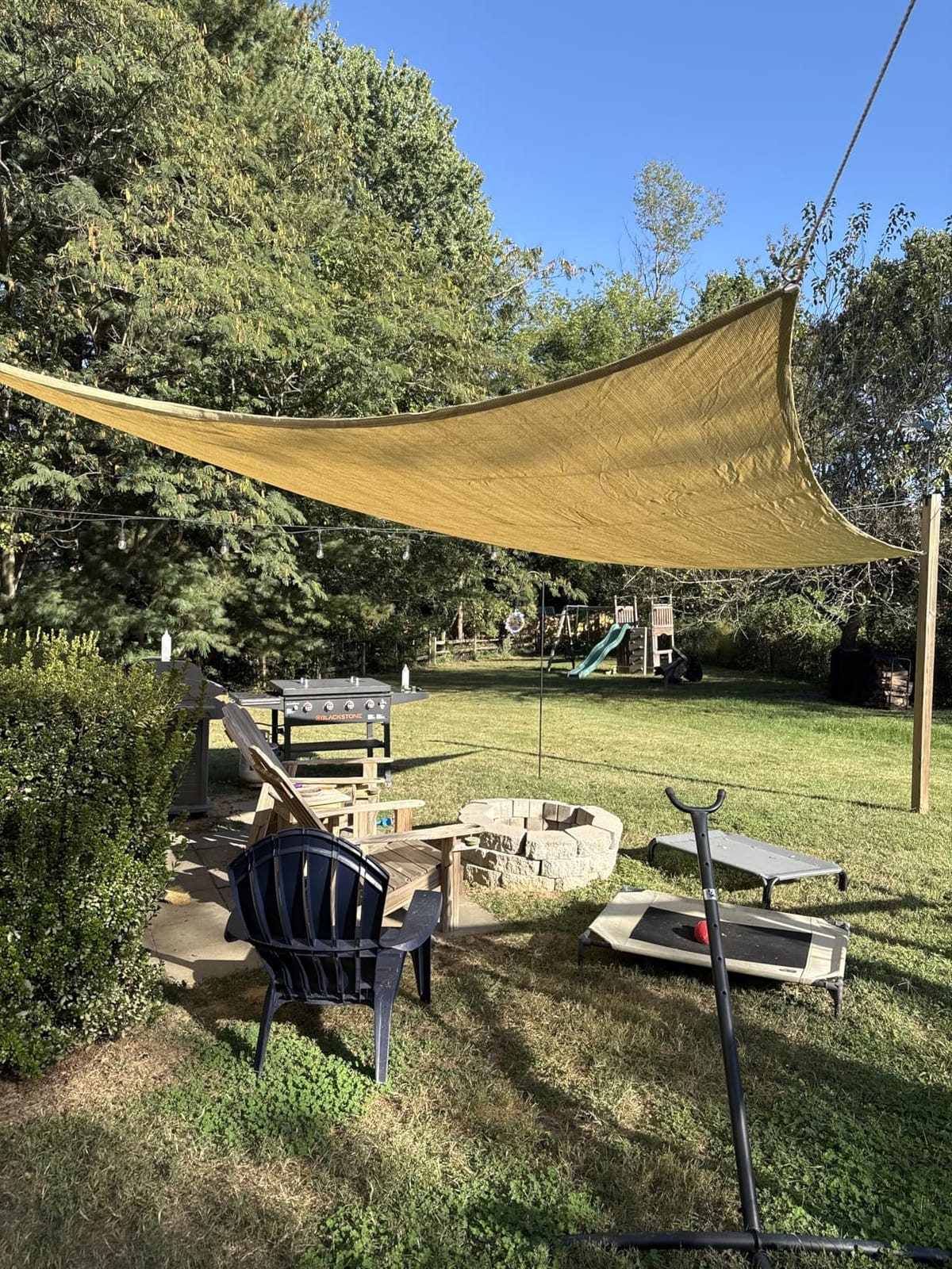 Royal Shade 20' x 20' x 28.3' Beige Triangle Sun Shade Sail for Patio customer photo 1