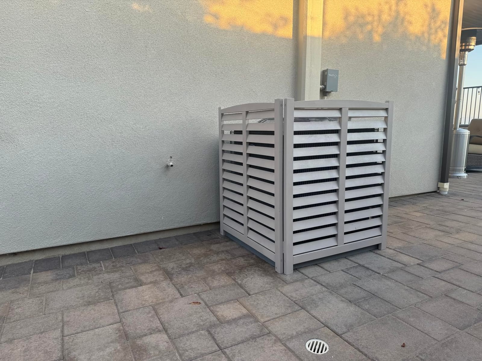 3-Panel Outdoor Air Conditioner Fence Screen, Outside Wood Privacy Fence, Trash Can Fence Screen for Backyard Garden Patio 32