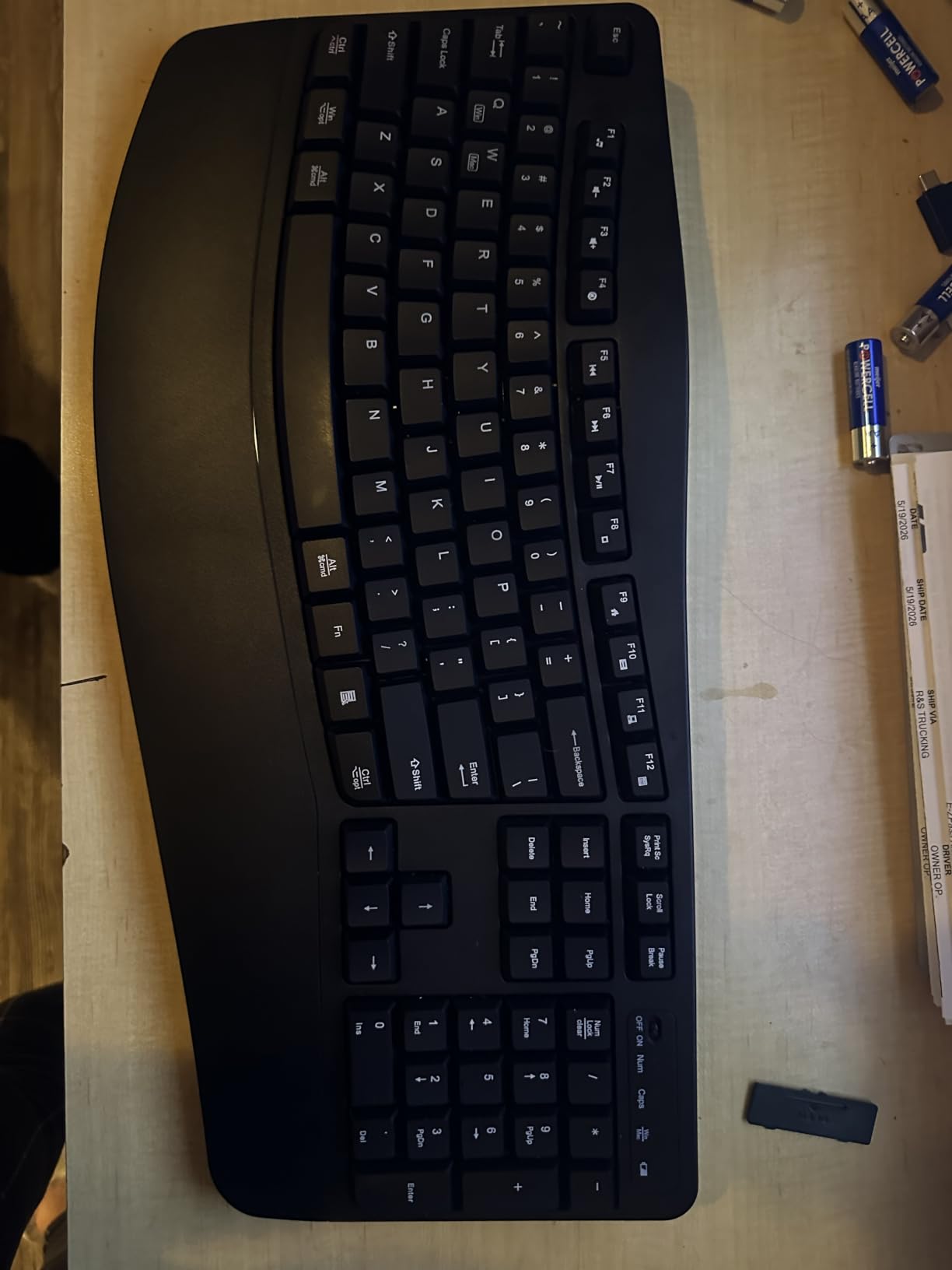 Wireless Keyboard and Mouse Combo, 2.4G Ergonomic Wave Keys(Black) customer photo 1