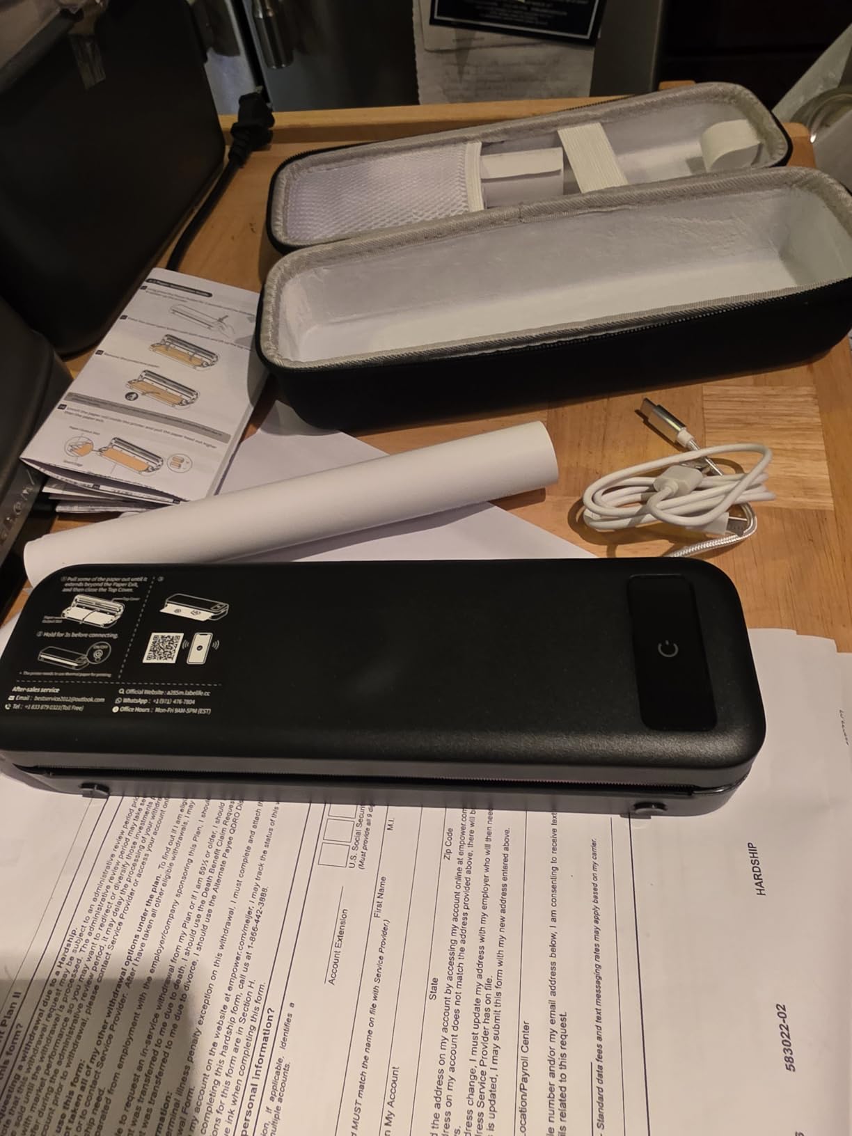 Portable Printers Wireless for Travel, Inkless Thermal Printer with Case | Support 8.5