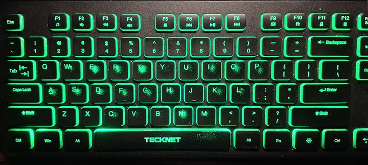TECKNET Wired Keyboard, Silent Typing, Full-Size Layout, RGB Backlit customer photo 2