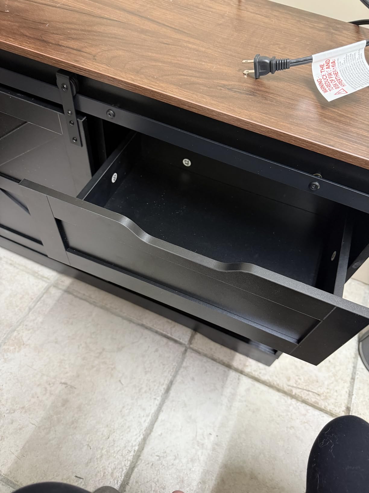 SEDETA Farmhouse 55 inch L Shaped Standing Desk with Storage Drawers customer photo 1