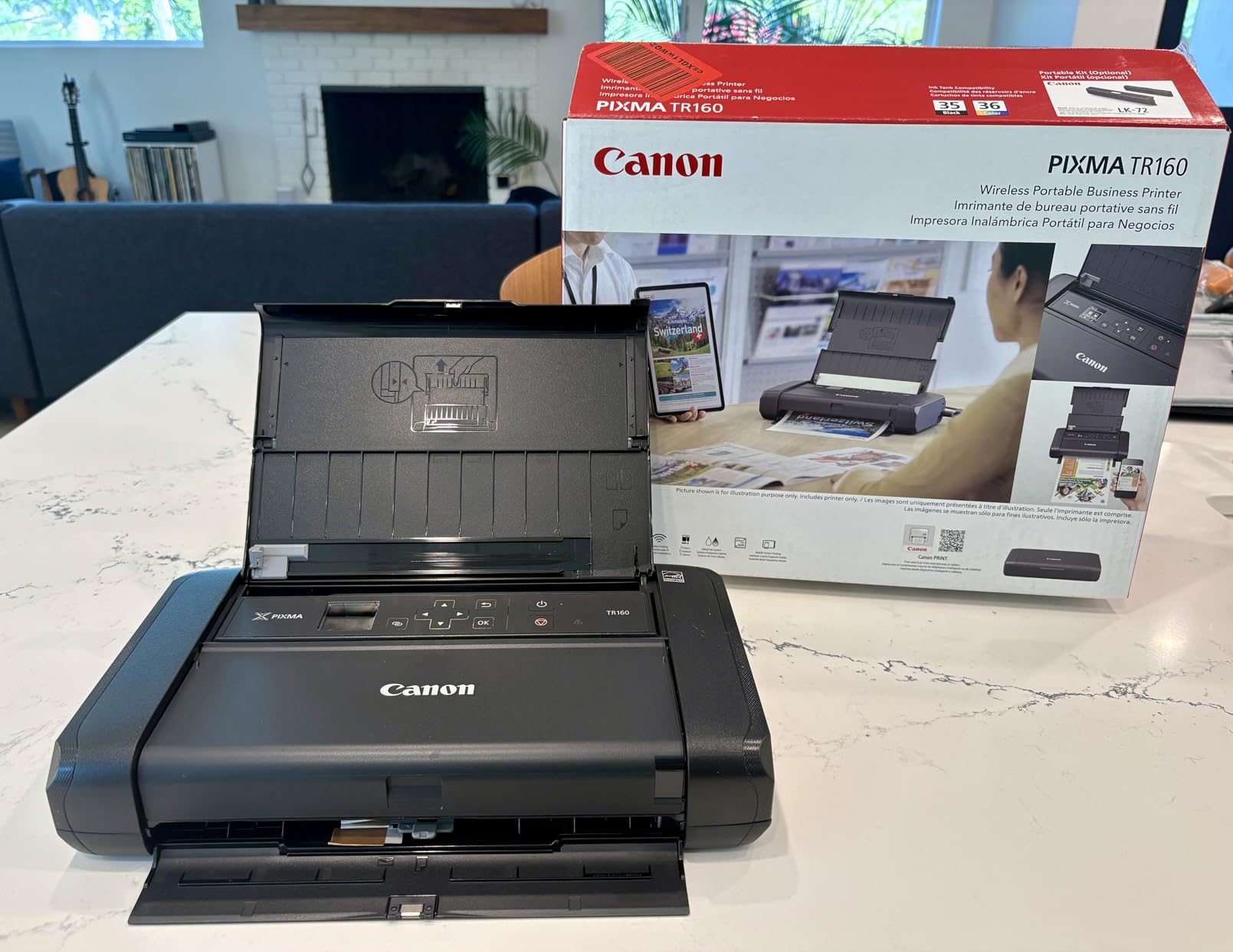 Canon PIXMA TR160 Color Wireless Portable Printer | 50-Sheet Paper Tray & 1.44