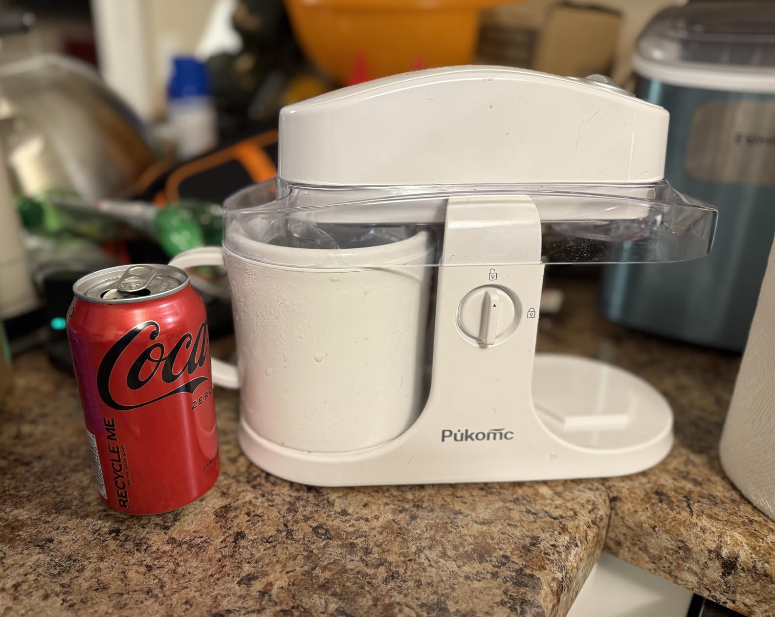 Pukomc Home Swirl Ice Cream Maker Machine with 2 Ice Cream Cup,0.9 quarts customer photo 1