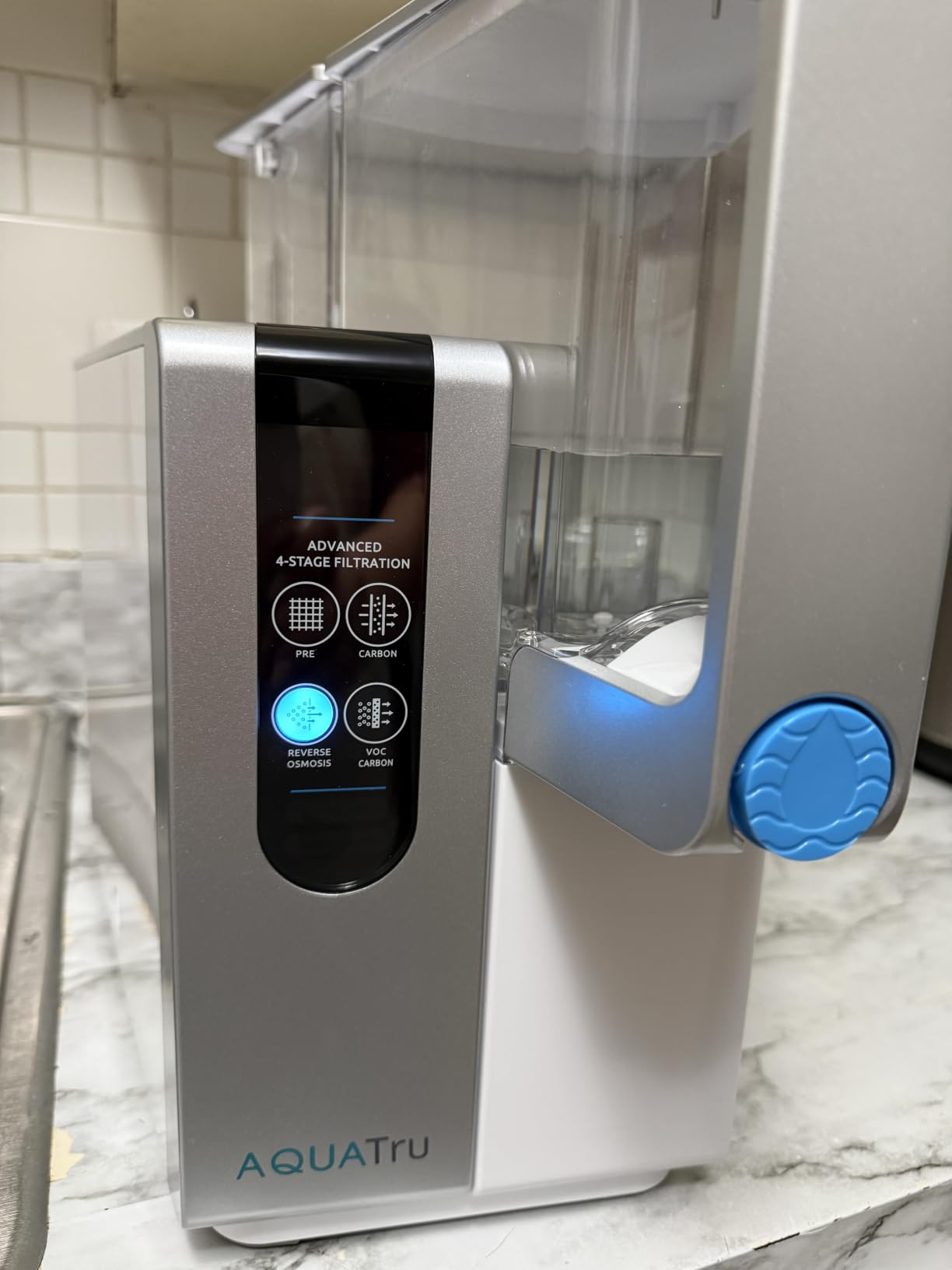 AquaTru Water Purification Unit - Certified NSF/ANSI Standards, Removes 84 Contaminants, No Plumbing Required, Cost-Effective, Environmentally Friendly customer photo 1