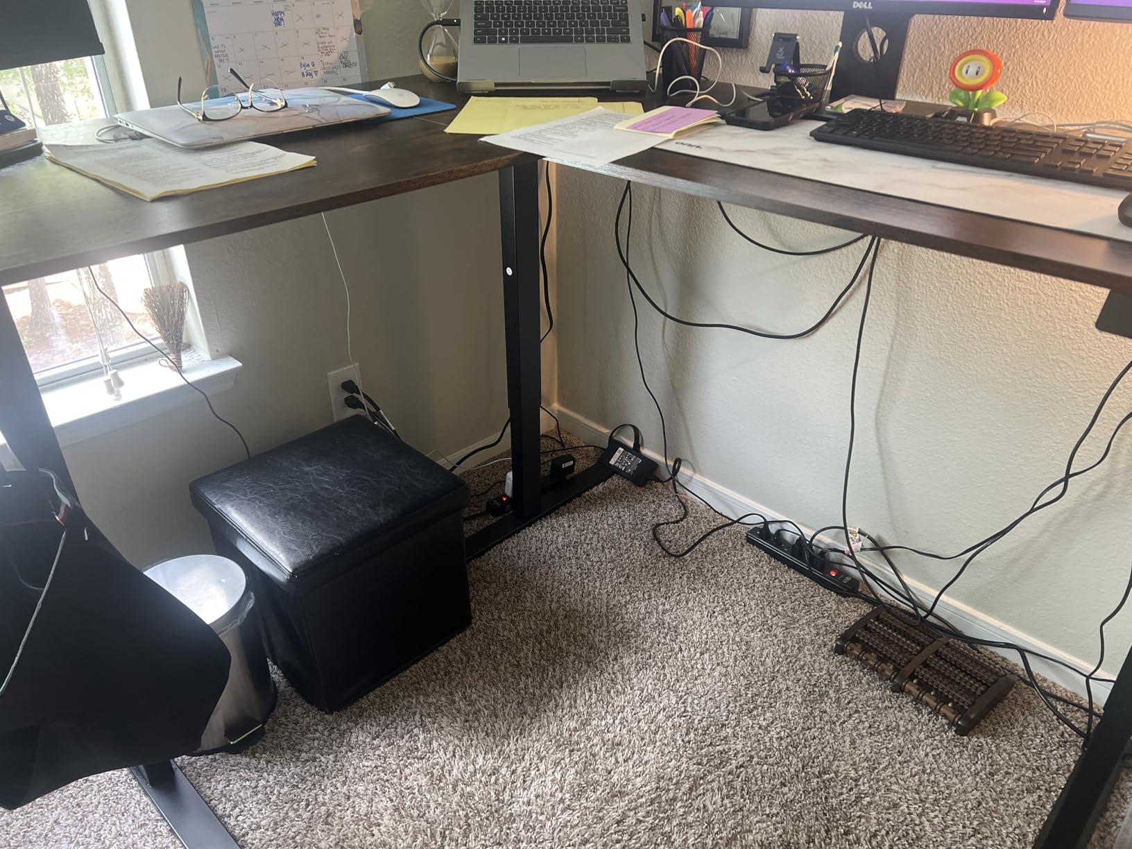 SIAGO L-Shaped Standing Desk - 75 x 63 Inch Adjustable Corner Standing Desk with Charging Station - L Shape Sit Stand Table with Memory Controller, Splice Board for Home Office customer photo 1