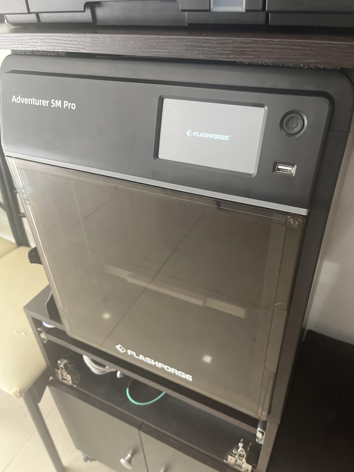 FLASHFORGE AD5M Pro 3D Printer, CoreXY 600 mm/s Printing Speed, 0.4 & 0.6mm 3s Quick-Swap 280°C Nozzles, 1-Click Auto Leveling, Fully Enclosed, 220×220×220mm Build Volume customer photo 1