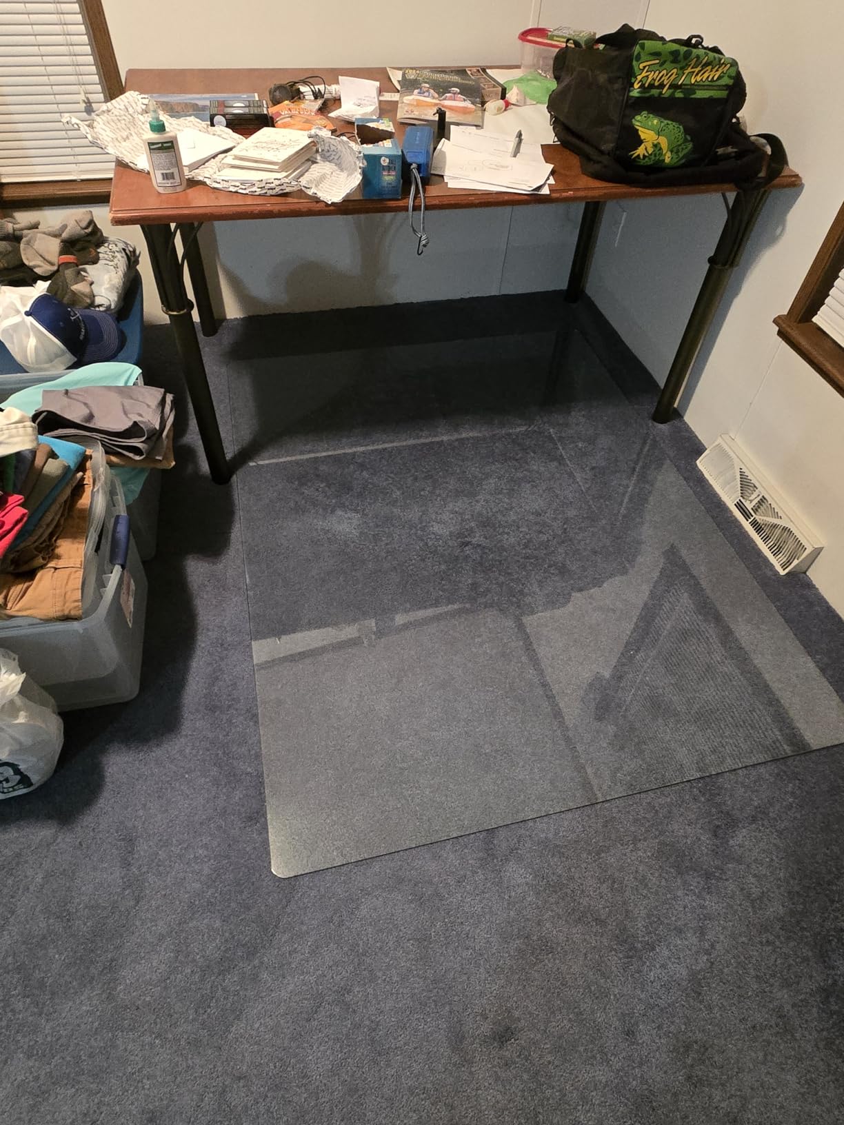 Koonmi Glass Chair Mat for Carpet, 46