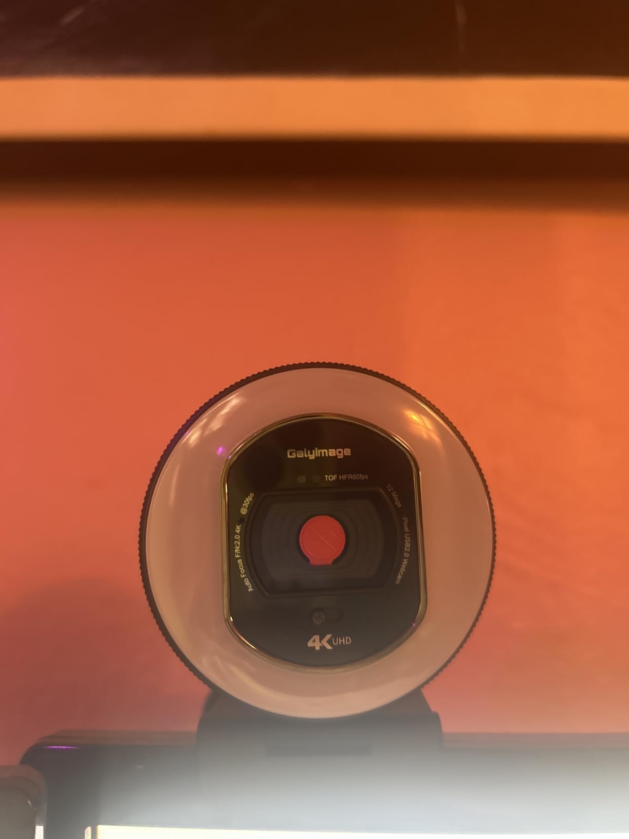 4K Webcam with Ring Light & Built-in Microphone for PC Streaming customer photo 1