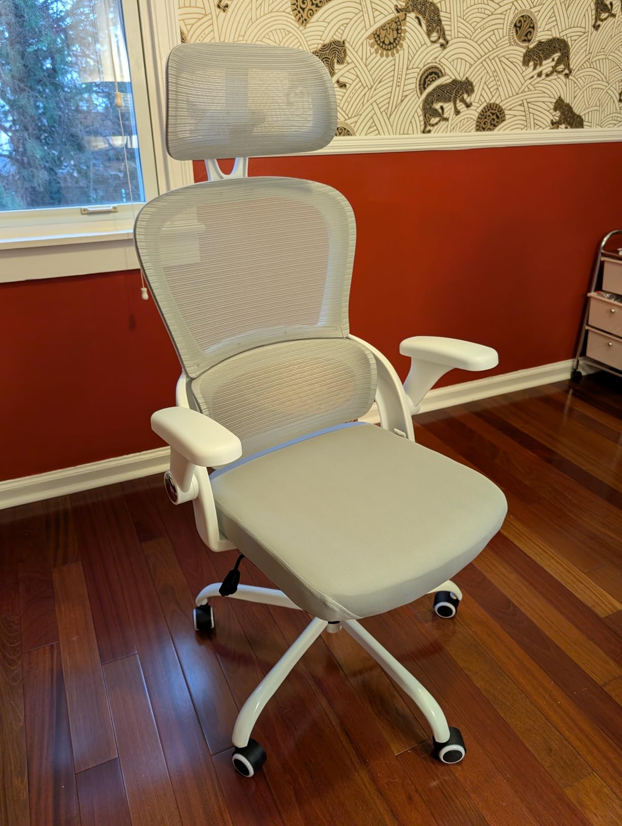 TRALT Office Chair - Ergonomic Desk Chair with Headrest Support for Adults | Home Office Desk Chair with Lumbar Support - Ergonomic Mesh Chairs 330 lb Wide Seat with Headrest, Comfy Desk Chair (Black) customer photo 1