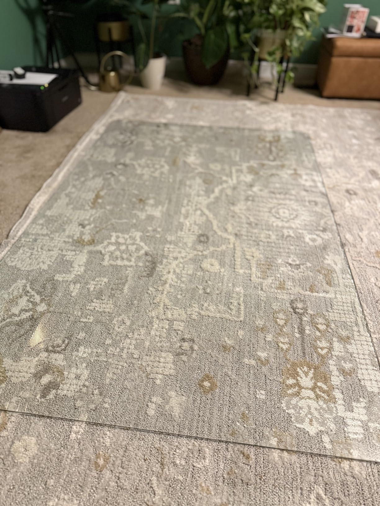 Tempered Glass Chair Mat for Carpet 55