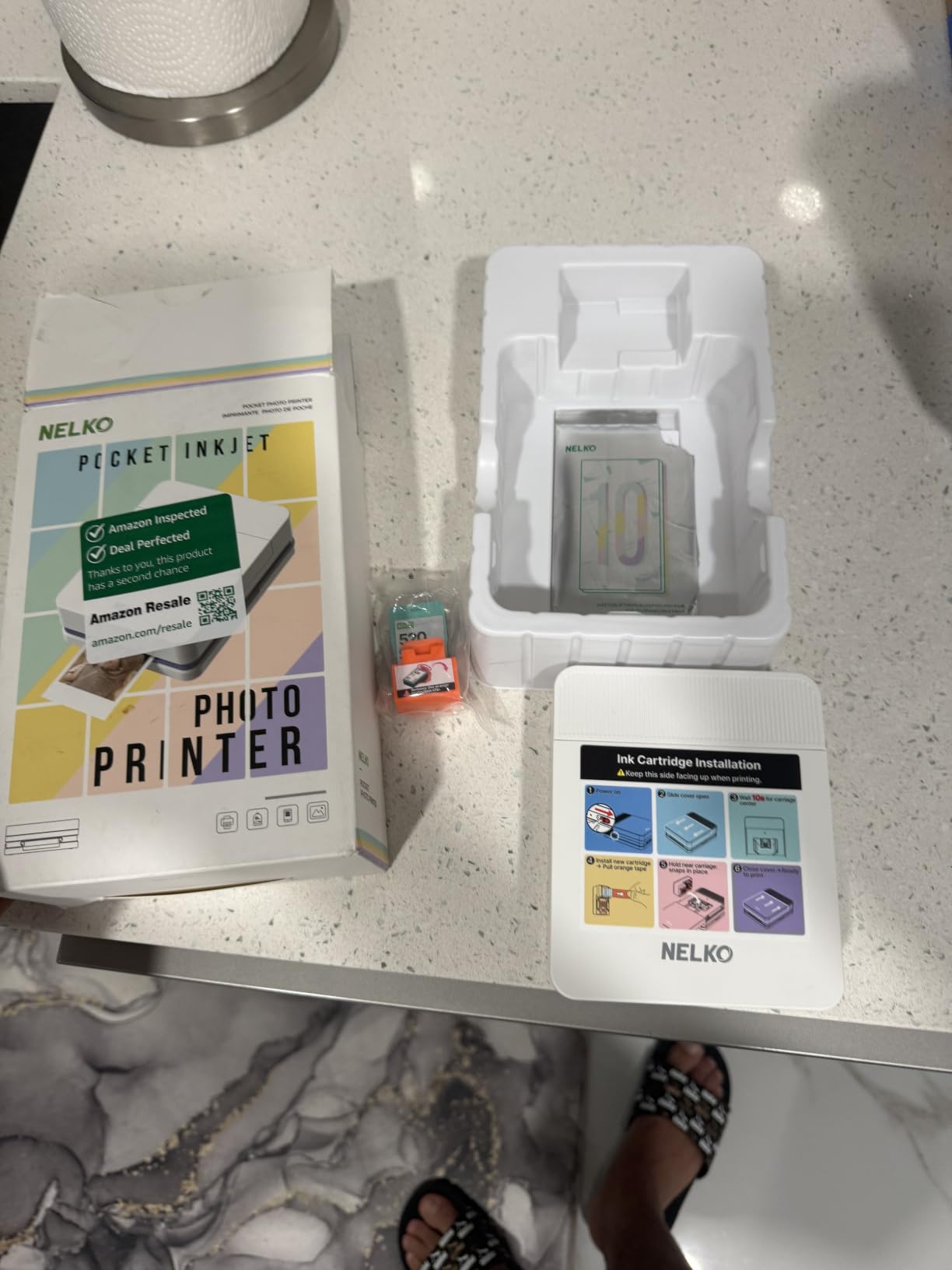 Nelko PP01 Photo Printer, 2x3 Portable Photo Printer, Mini Printer, White, Instant Color Inkjet Printer for Smartphone, Sticky-Back Photos, Bluetooth Compatible with iOS & Android, AI App Editing customer photo 2