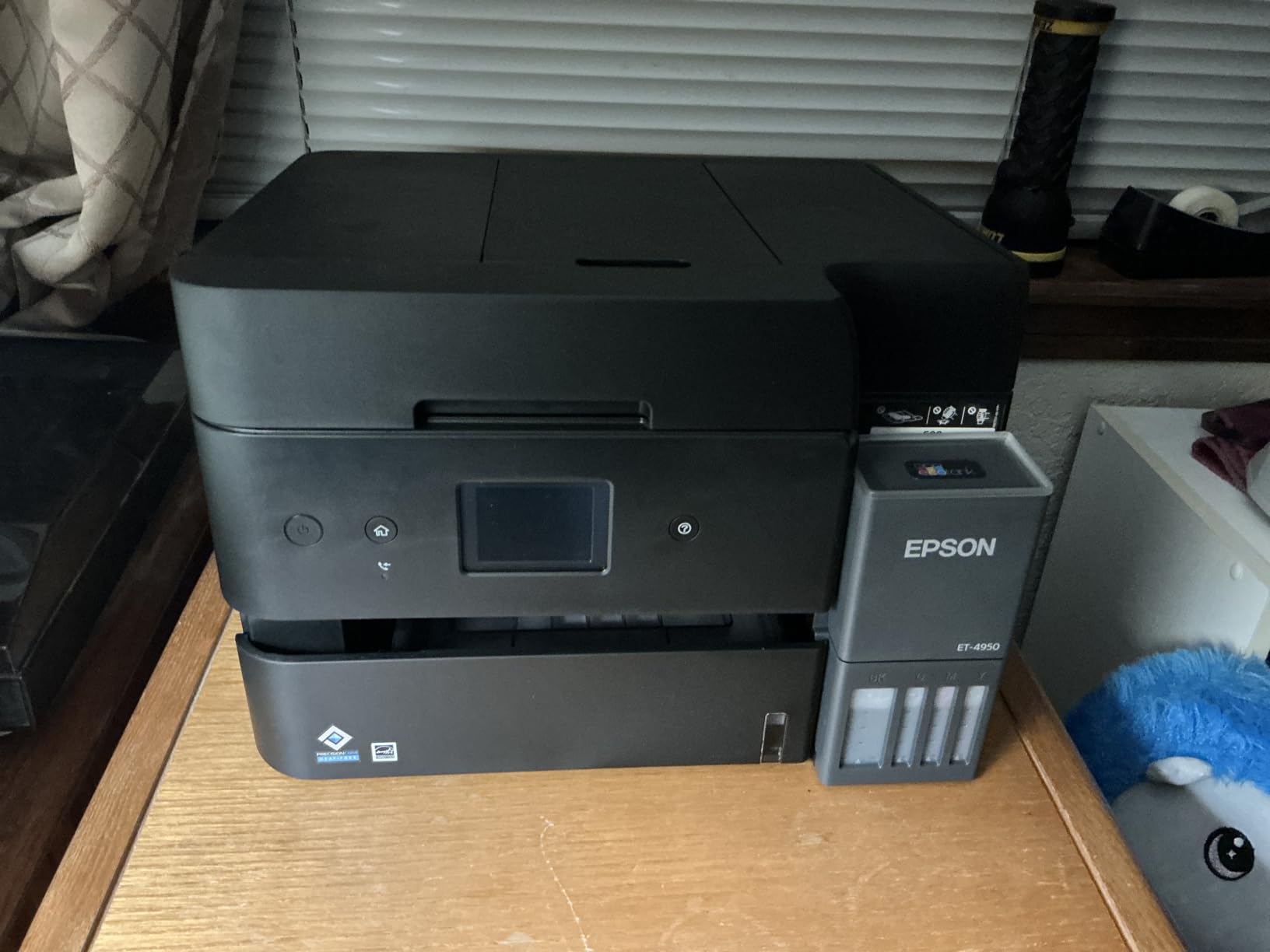 Epson EcoTank ET-4950 Wireless Color All-in-One Supertank Printer - White customer photo 1
