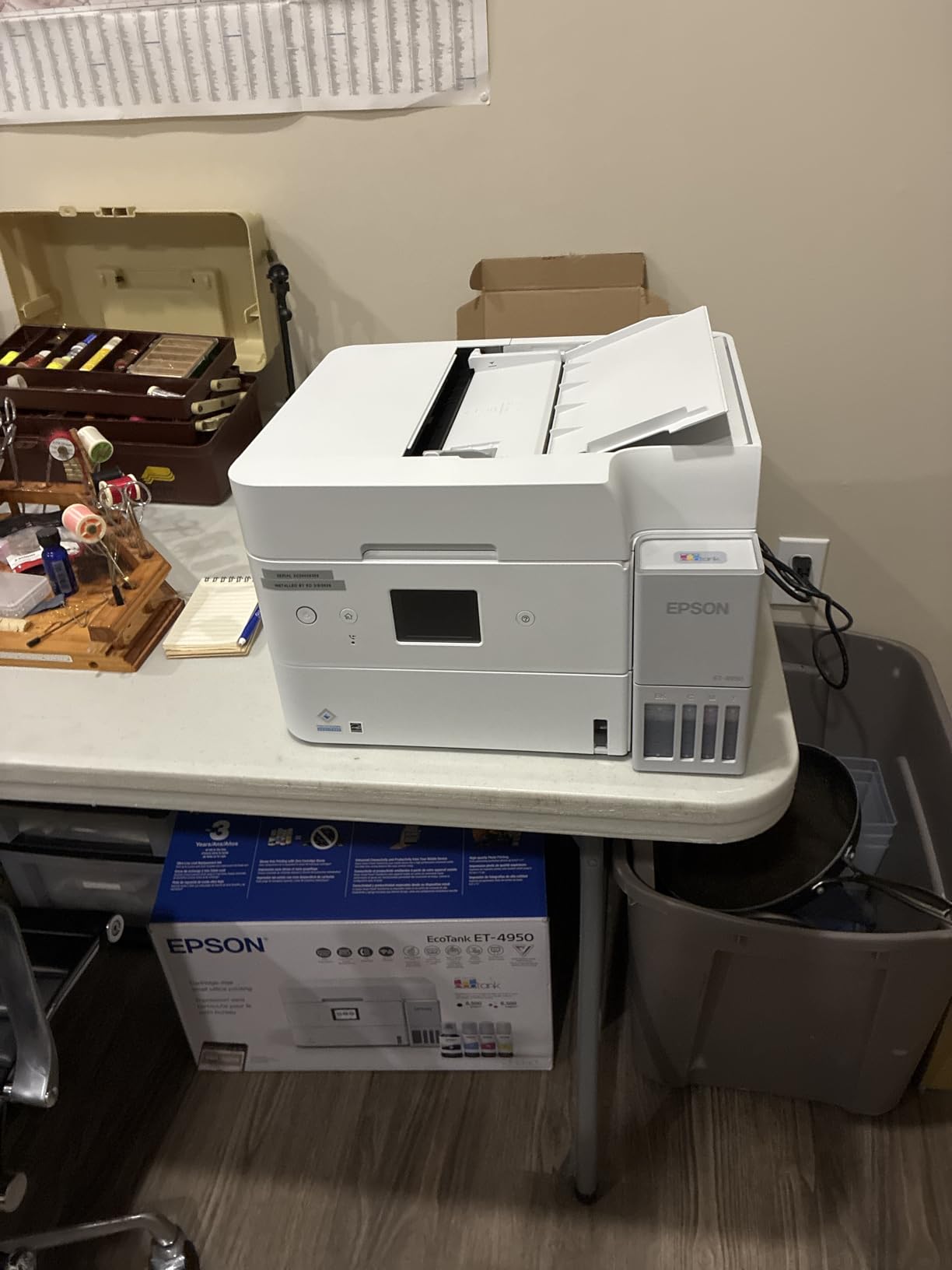 Epson EcoTank ET-4950 Wireless Color All-in-One Supertank Printer - White customer photo 2