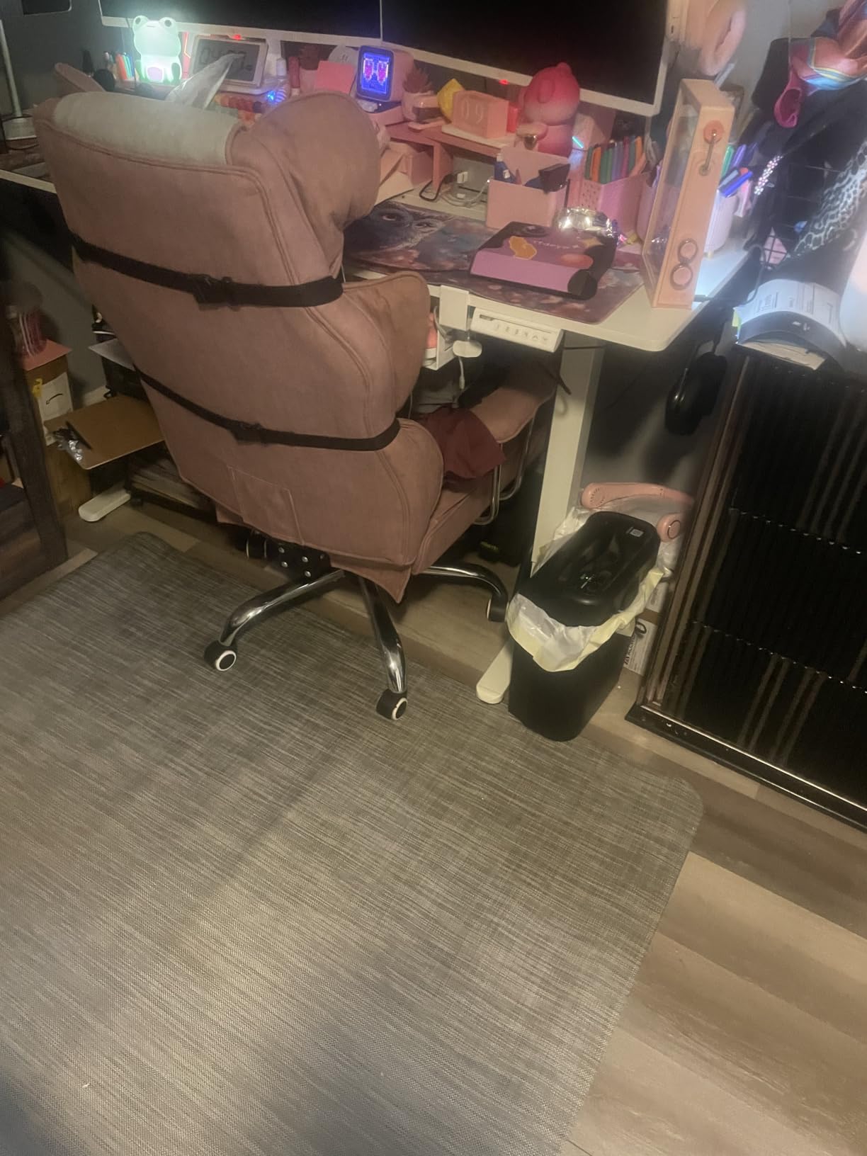 Baroyal Office Chair Mat for Hardwood Floor Under Desk Computer Rolling Chair Mat for Wood/Tile Floor Non-Slip Heavy Duty Desk Rug PVC Plastic Hard Floor Protector 36