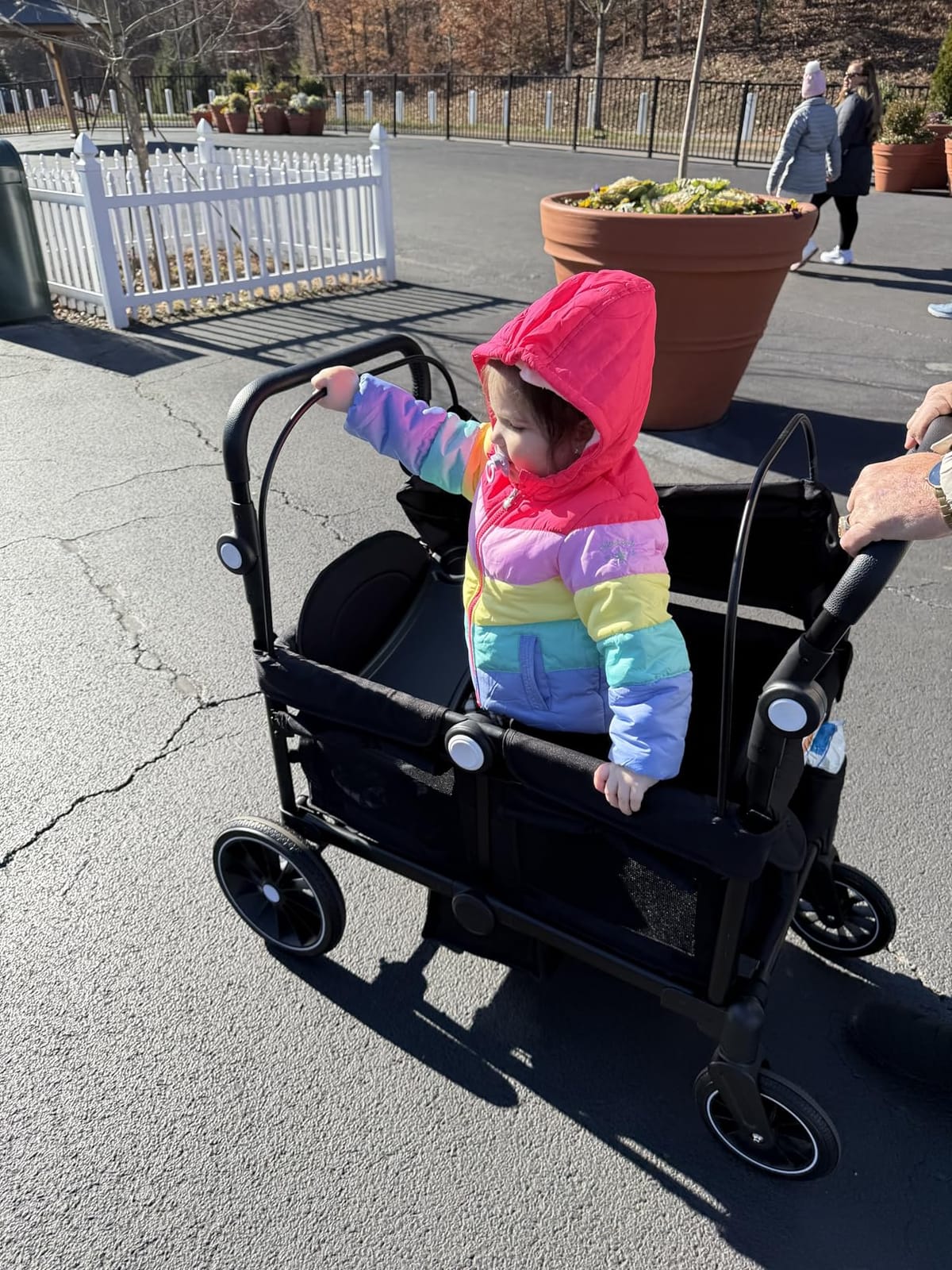 TODEFULL Foldable Wagon Stroller for 2 Kids, Stroller Wagon with Canopy customer photo 1