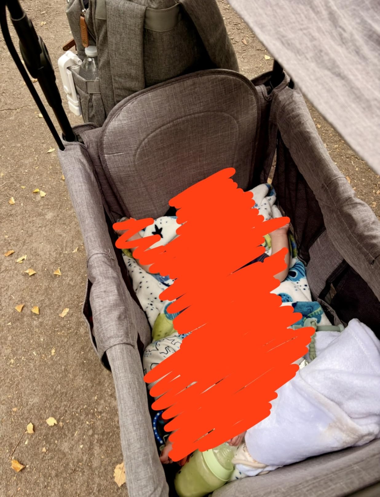 TODEFULL Foldable Wagon Stroller for 2 Kids, Stroller Wagon with Canopy customer photo 2
