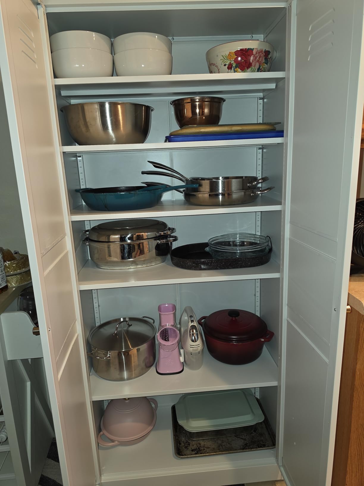White Metal Pantry Storage Cabinet Tall Storage Cabinet Kitchen Pantry 75