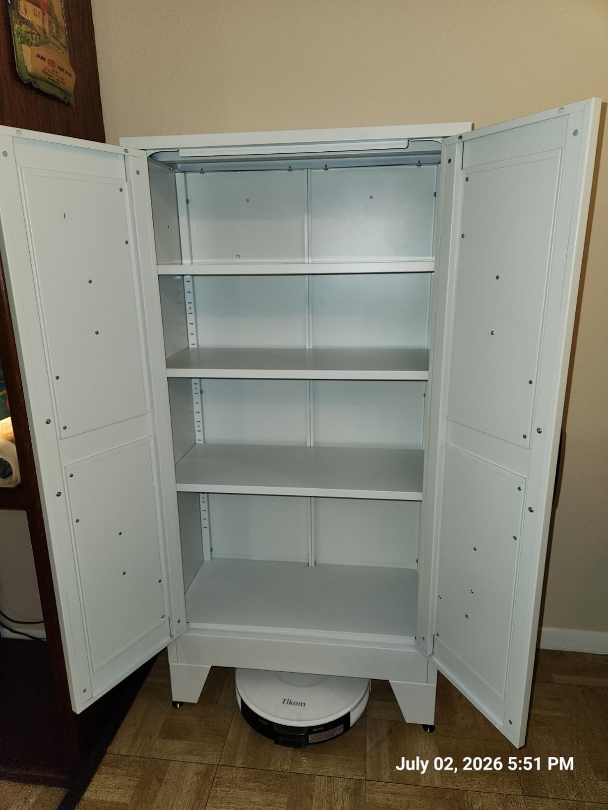 White Metal Pantry Storage Cabinet Tall Storage Cabinet Kitchen Pantry 75