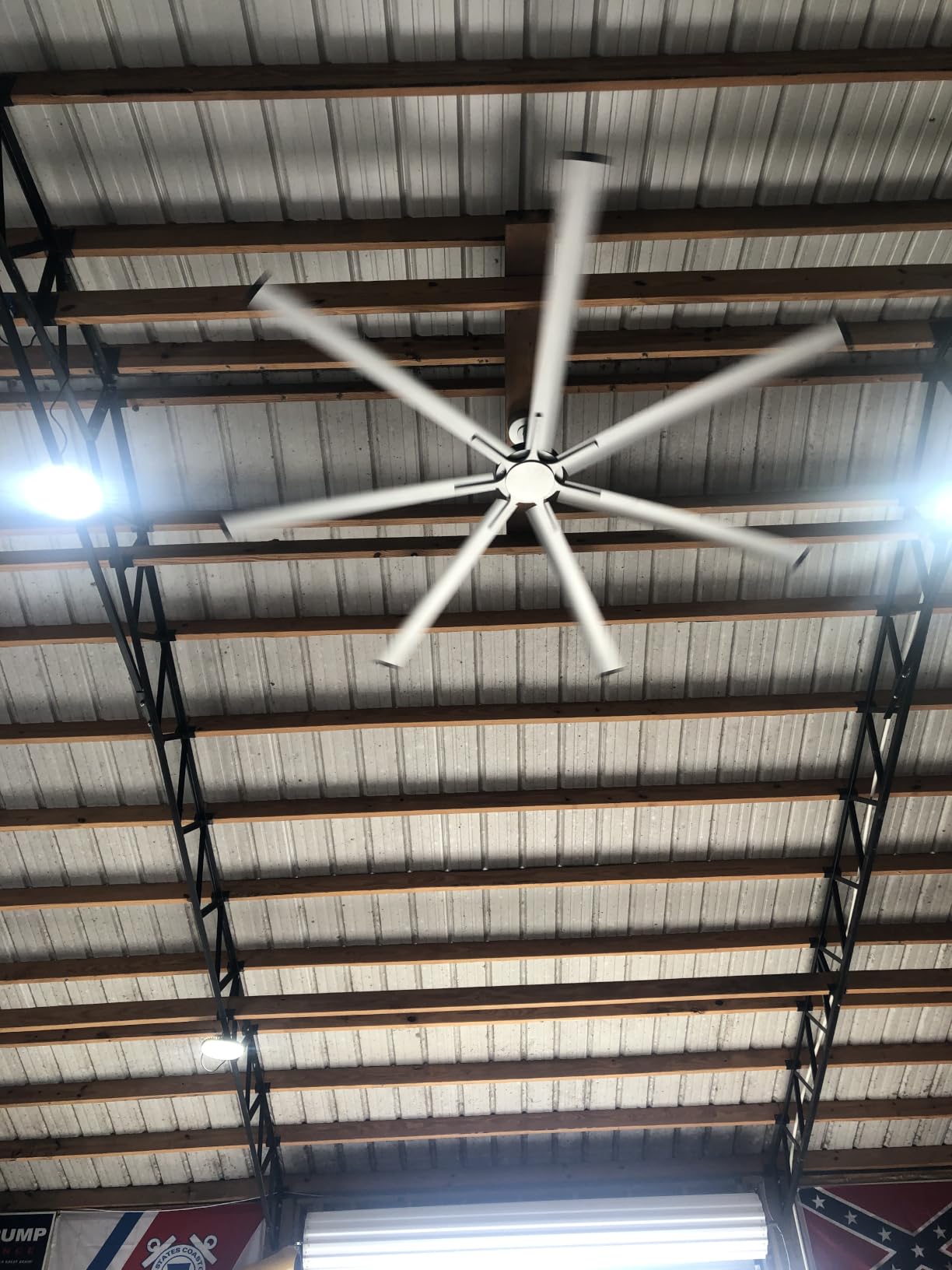 100 Inch Ceiling Fan No Light, Large Industrial Ceiling Fan for Shop Garage customer photo 1