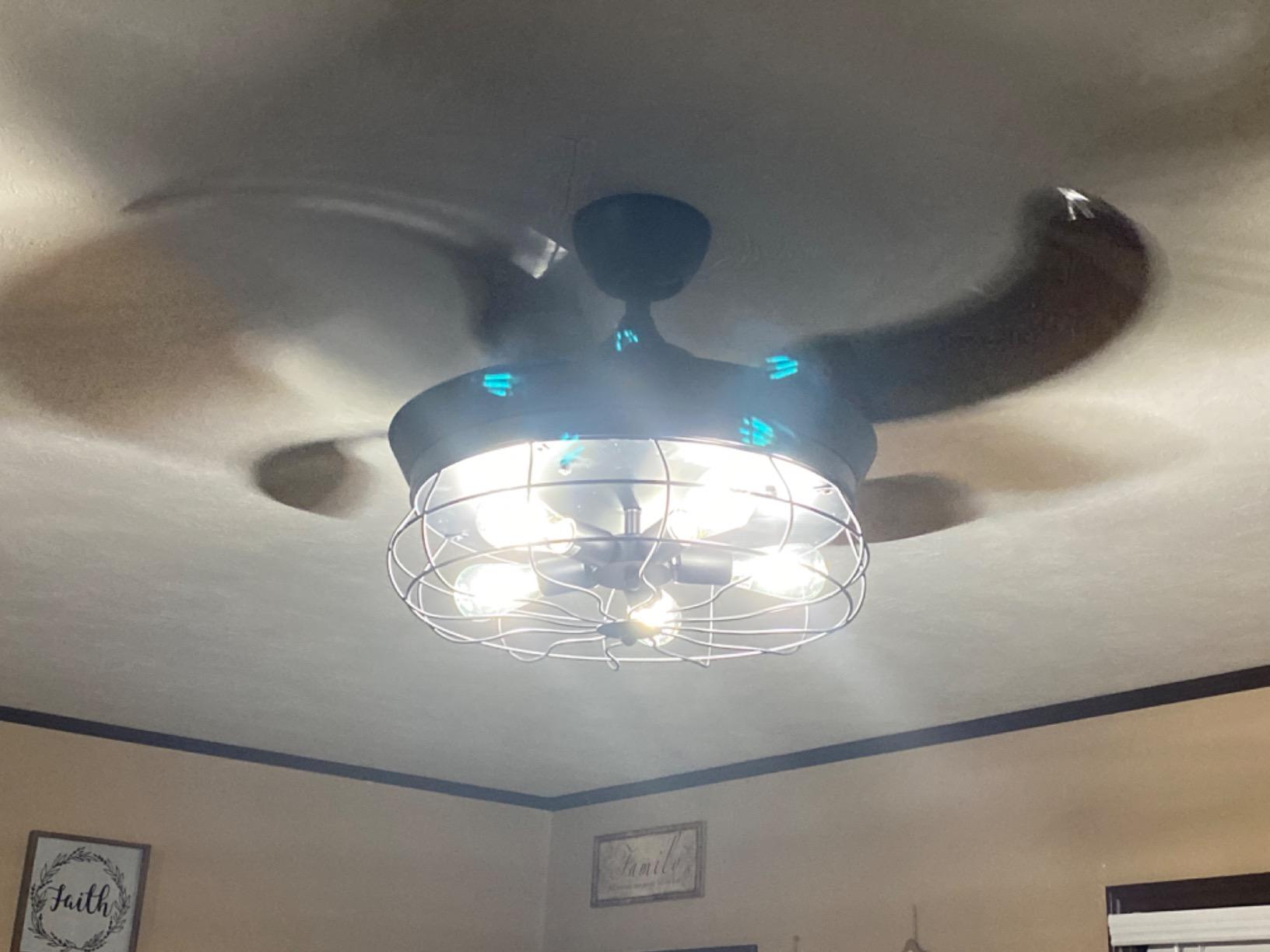 100 Inch Ceiling Fan No Light, Large Industrial Ceiling Fan for Shop Garage customer photo 2