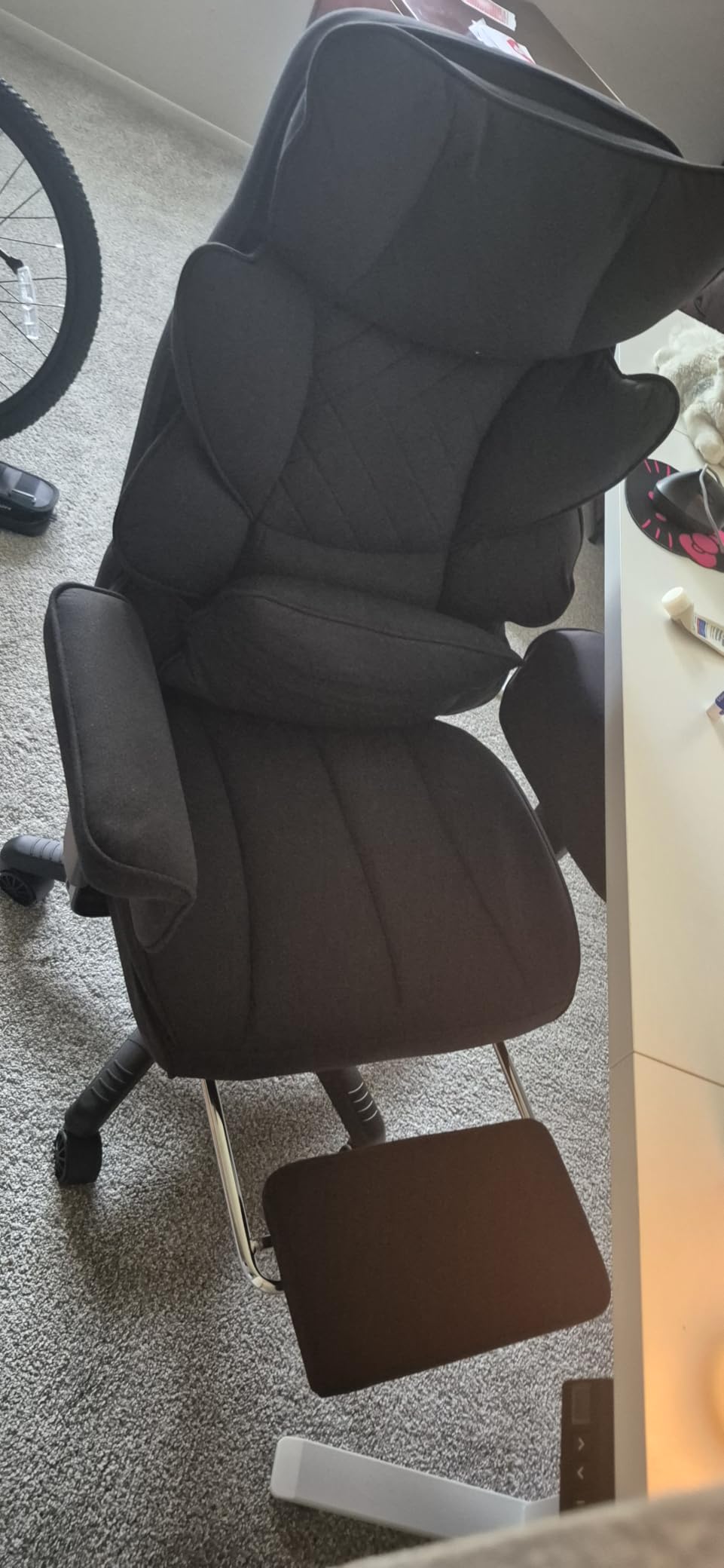 Dowinx Big and Tall Office Chair with Pocket Spring Cushion, High Back Computer Gaming Chairs with Adjustable Armrests, Executive Desk Chairs with Lumbar Support and Footrest, PU-Brown customer photo 2