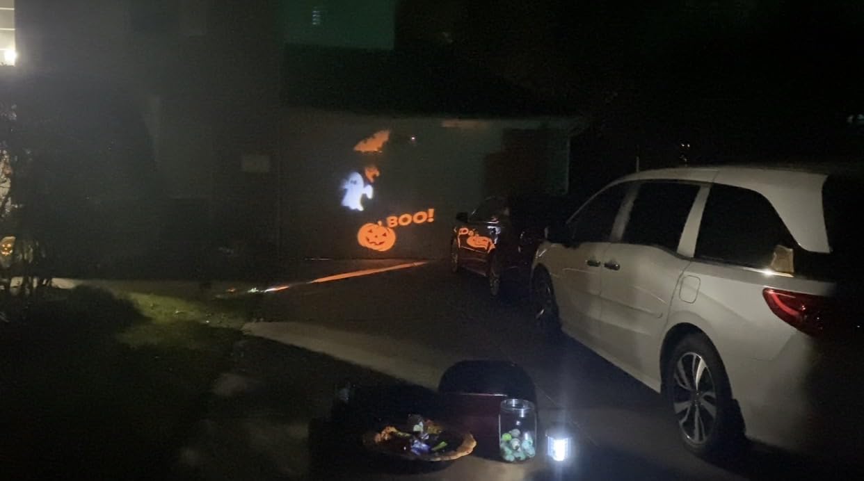 Star Shower Slide Show Full Color Projector Multi Purpose with 4 Christmas & 2 Halloween Slides Included. Weather-Resistant, Decorate for Holidays Quick & Easy. customer photo 2