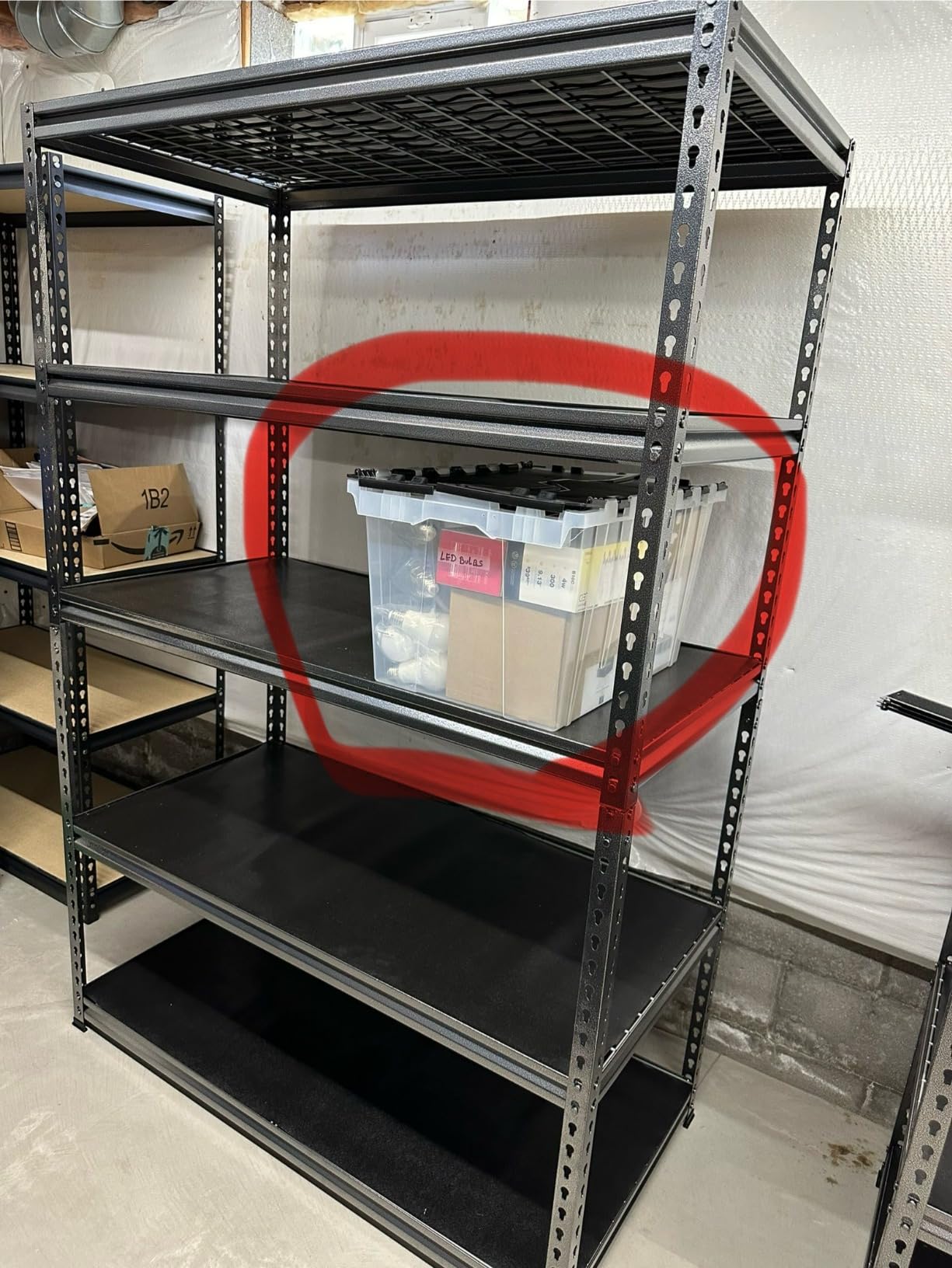WORKPRO 77-Inch Garage Utility Shelving, 6400 lb Heavy-Duty Rack customer photo 1