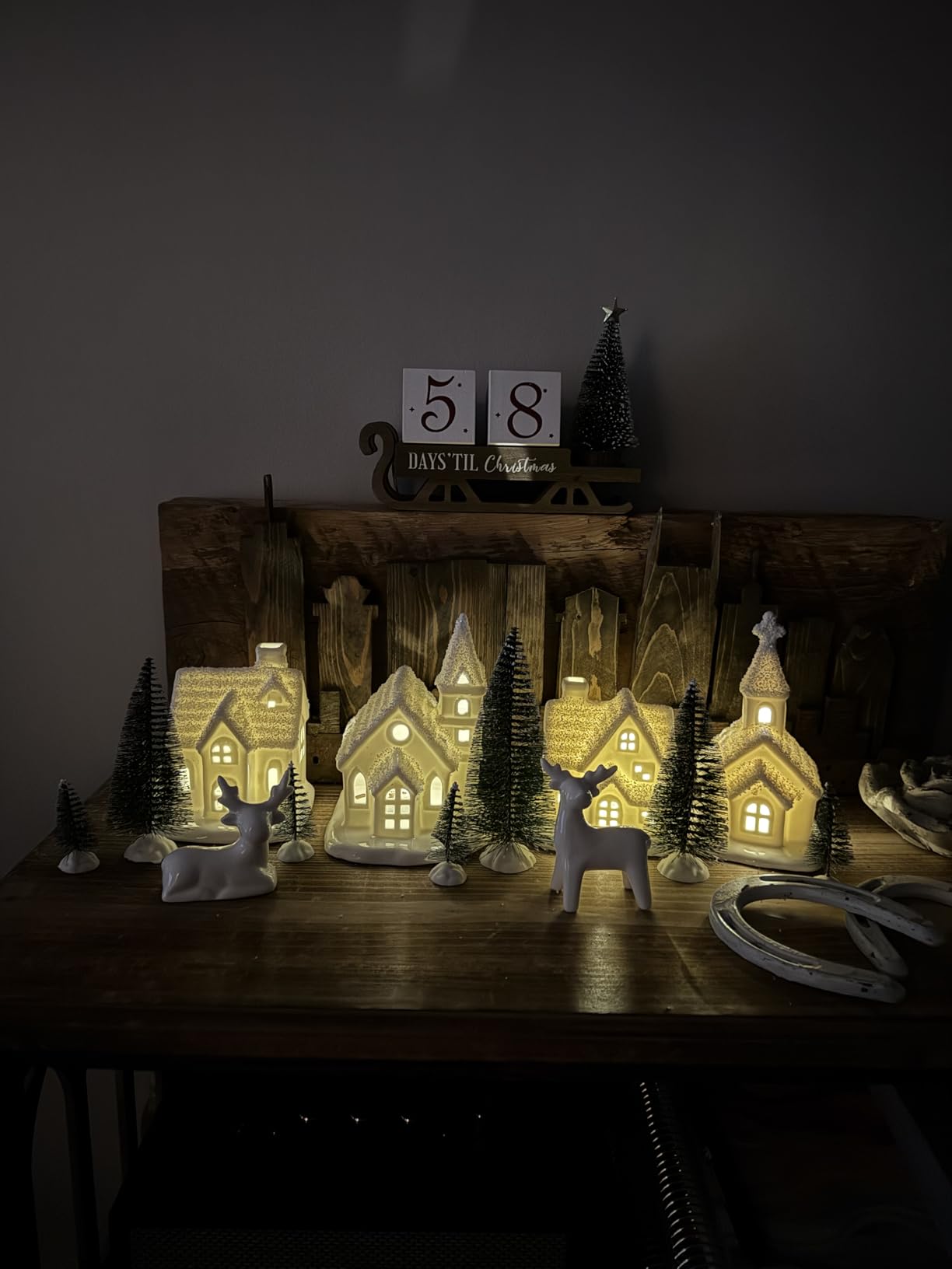 Christmas Village Sets-13 Pieces White Indoor Christmas Decorations customer photo 1