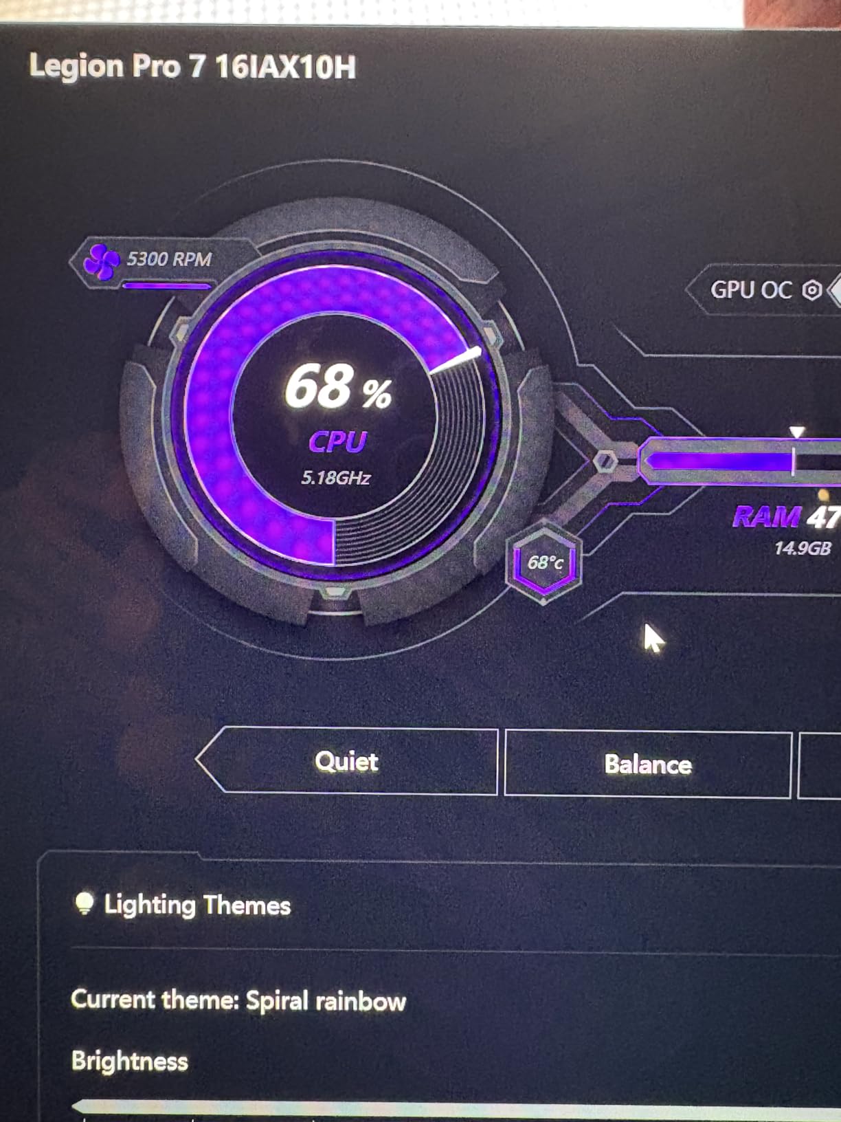 Legion Pro 7i Gen 10 w/Ultra 9, NVIDIA GeForce RTX 5080, 16