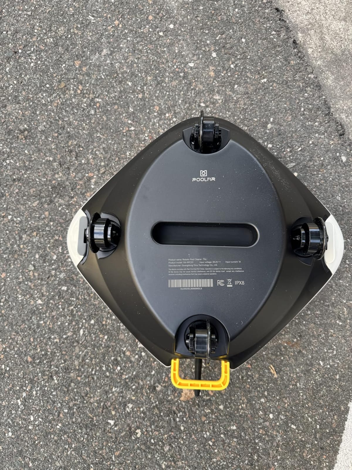 PoolMr Cordless Robot Pool Vacuum for Above Ground Pool,Grayish White customer photo 2