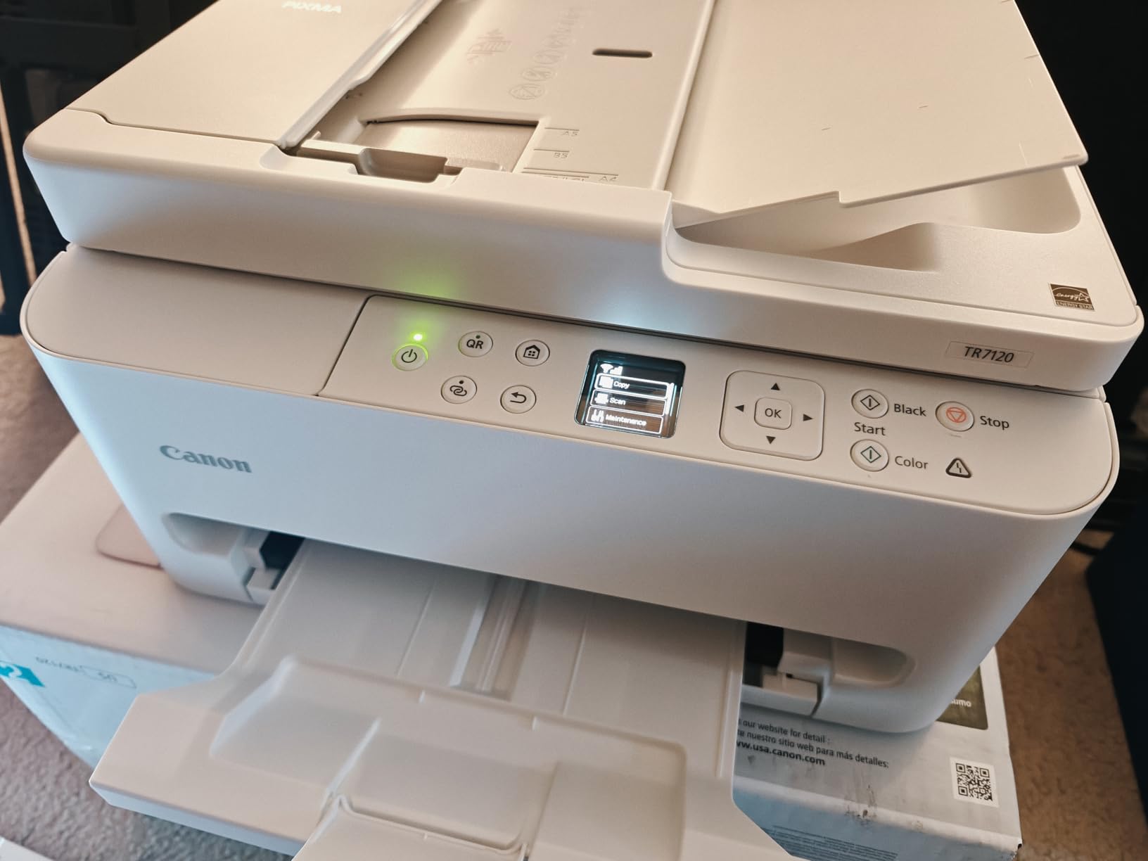 Canon PIXMA TR7120 Wireless Color Inkjet Printer, Duplex Printing, White Home Printer with Copier/Scanner, Auto Document Feeder, Compact Design, Intuitive Control Panel customer photo 1