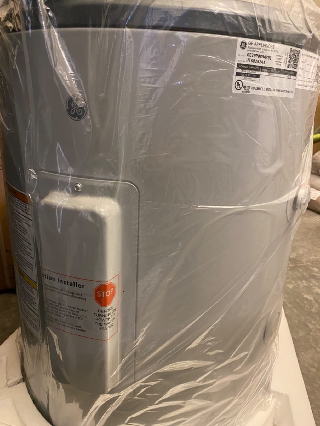 GE Appliances 10 Gallon Versatile Plug and Play Electric Water Heater with Adjustable Thermostat, Easily Installs Where You Want It, 120 Volt customer photo 1