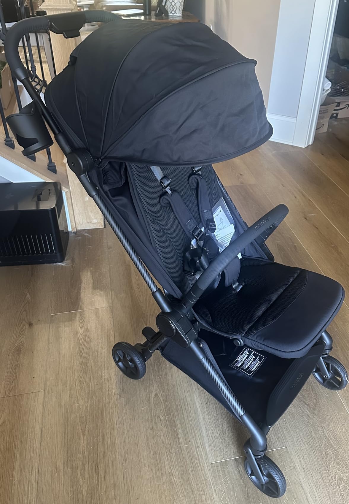 Mompush Nexis Carbon Fiber Lightweight Travel Stroller, Carry-On, Black customer photo 1