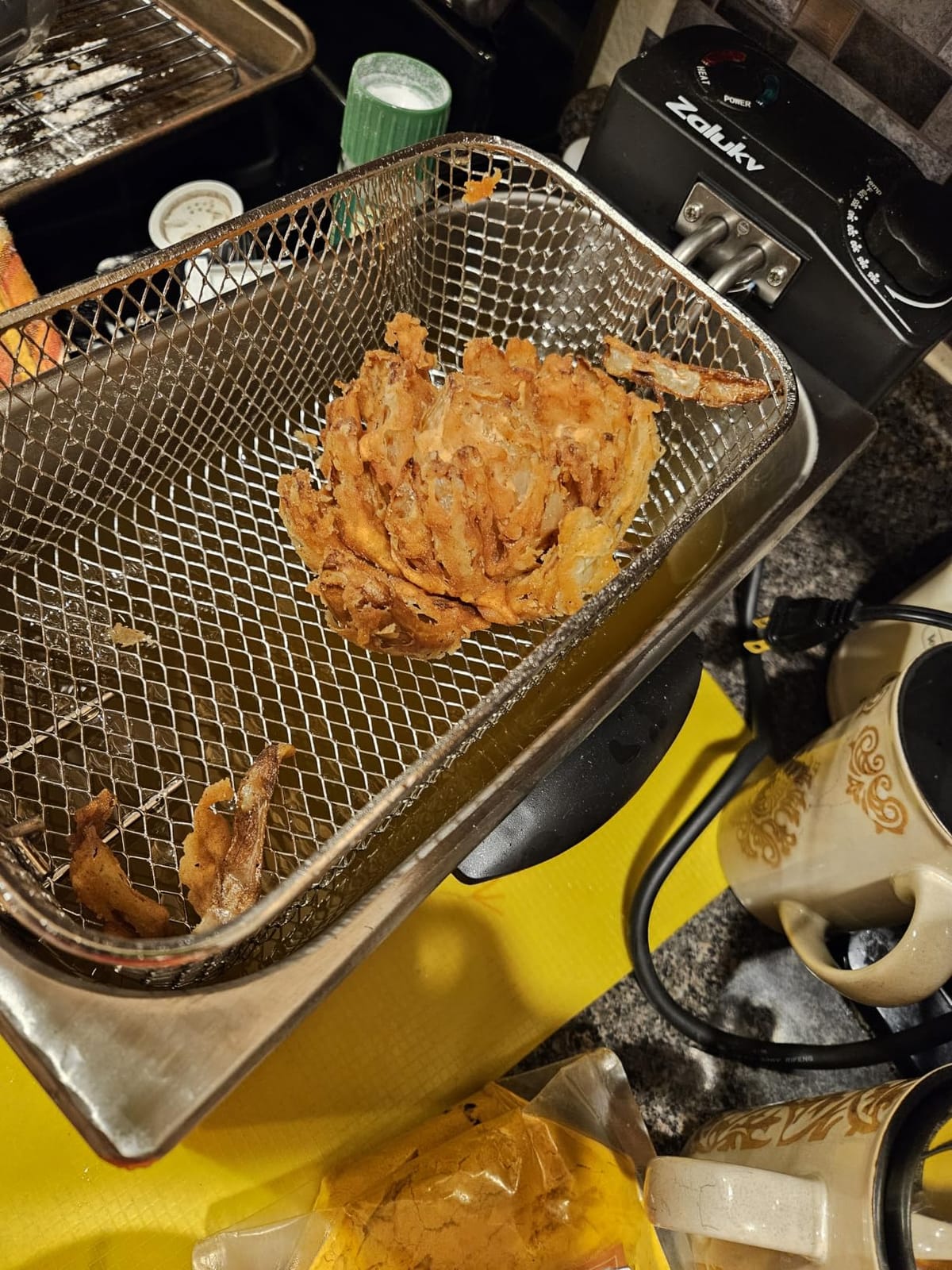 3.5L Deep Fryer, 1500W Electric Oil Fryer with Oil Filtration and Odor Eliminator, Countertop Deep Fryer with Basket for Home Use, Adjustable Temperature, View Window, Stainless Steel customer photo 2