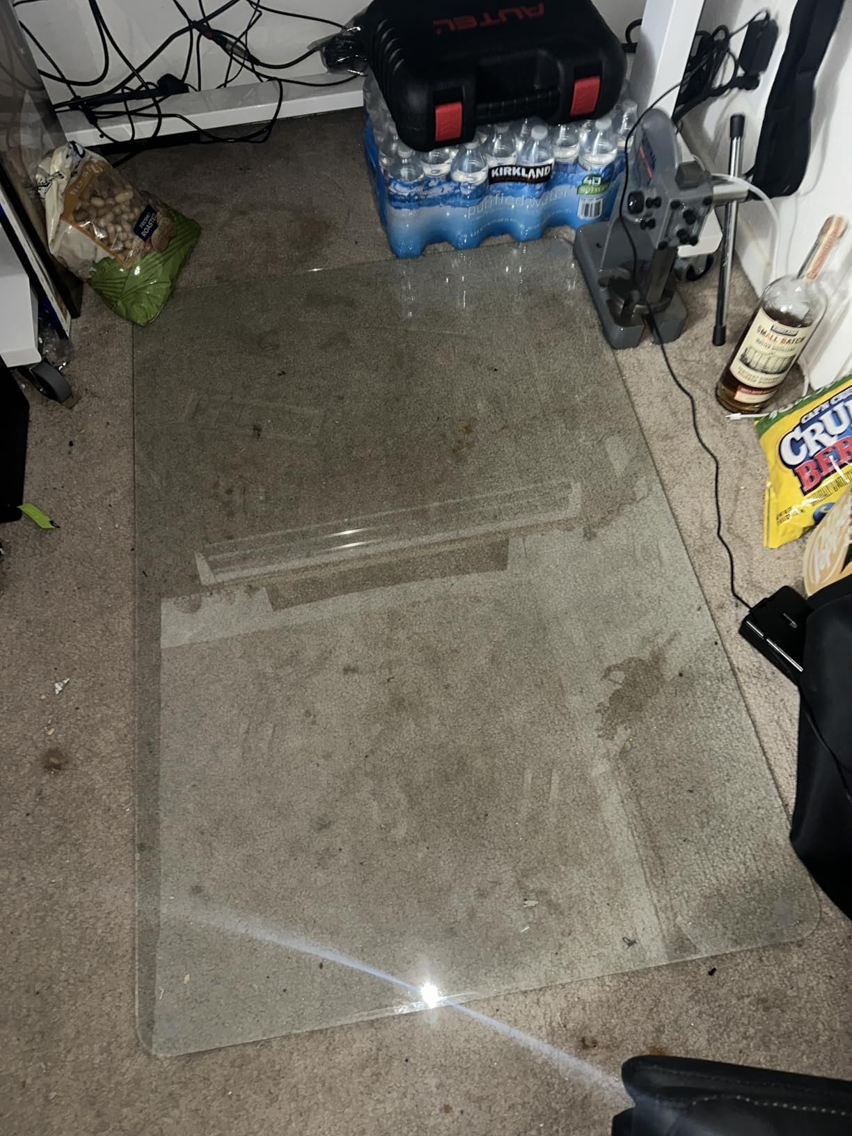 Azadx Tempered Glass Chair Mat for Carpet 32