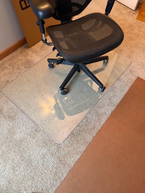 Azadx Tempered Glass Chair Mat for Carpet 32