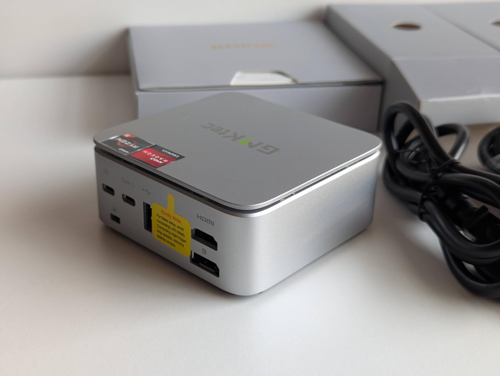 GMKtec G10 Mini PC Computer, Ryzen 5 3500U (Beats 4300U/N150/3300U), 16GB RAM 512GB SSD 2.5GbE NIC LAN Desktop Office Home Business HTPC, Triple 4K Display, WiFi, BT, USB-C, DP, Type-C PD, HDMI 2.1 customer photo 1