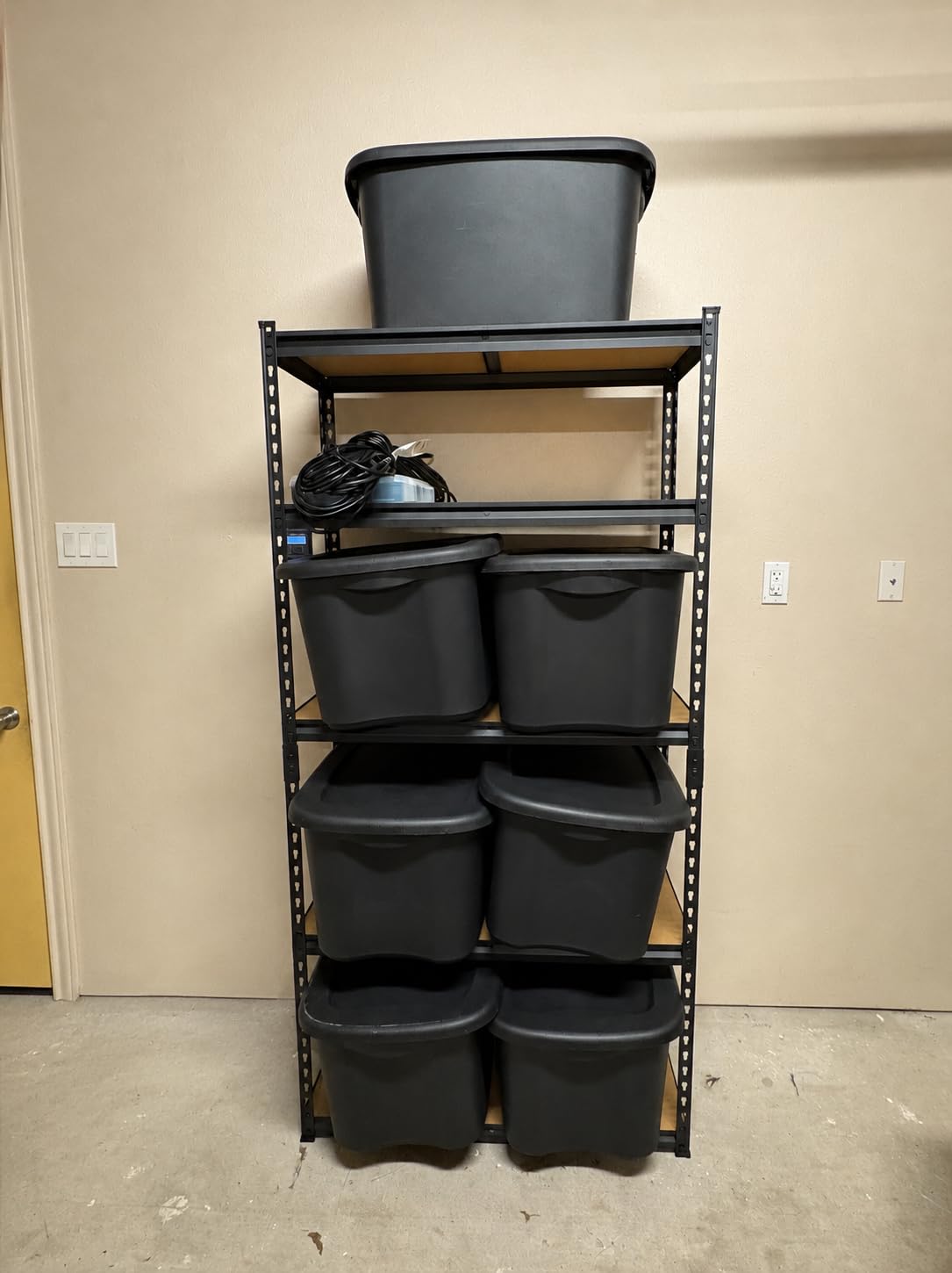 Garage Storage Shelves 72'',Ajustable Garage Shelving Units, Storage Shelves Heavy Duty, Metal Shelving for Basement, Warehouse, Workshop, Pantry, Closet, 2400 LBS, 16
